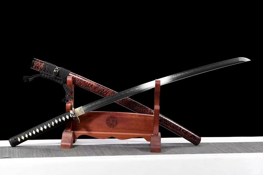 Katana Chilin T10 Clay Tempered Red Saya 赤鱗 | KatanaSwordArt Katana For Sale 2025