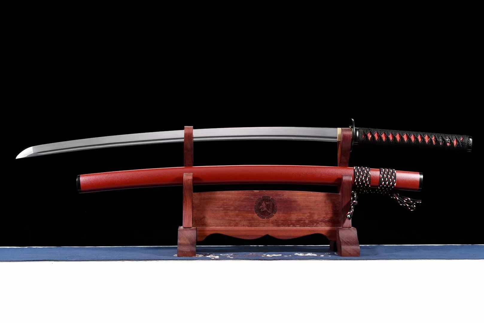 Katana ChiMo Spring Steel Red Saya 赤魔 | KatanaSwordArt Katana For Sale 2025