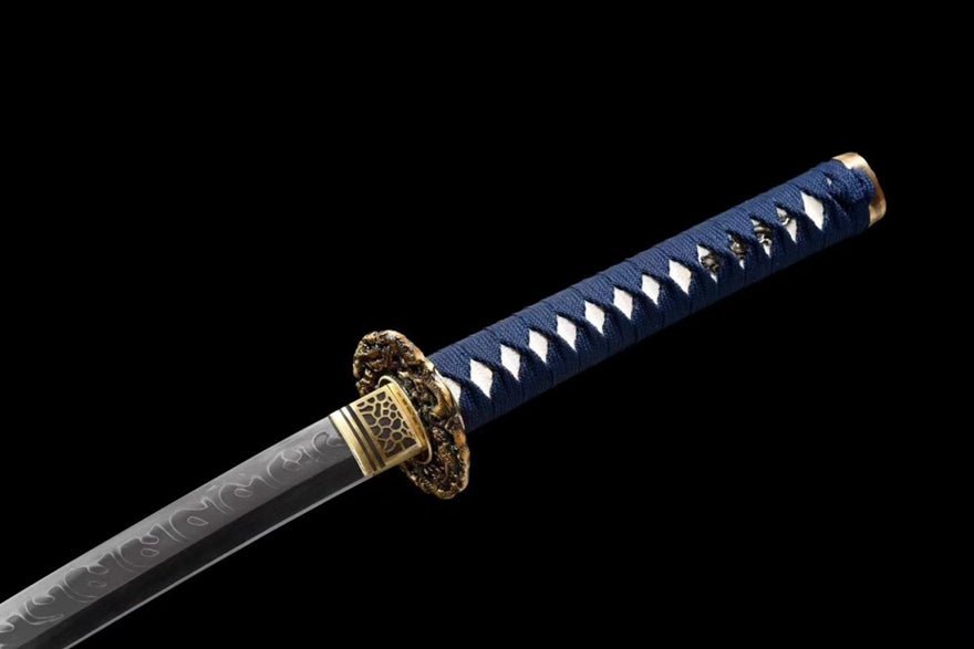Katana Cloud Dragon T10 Clay Tempered Blue Saya 藍龍雲 | KatanaSwordArt Katana For Sale 2025