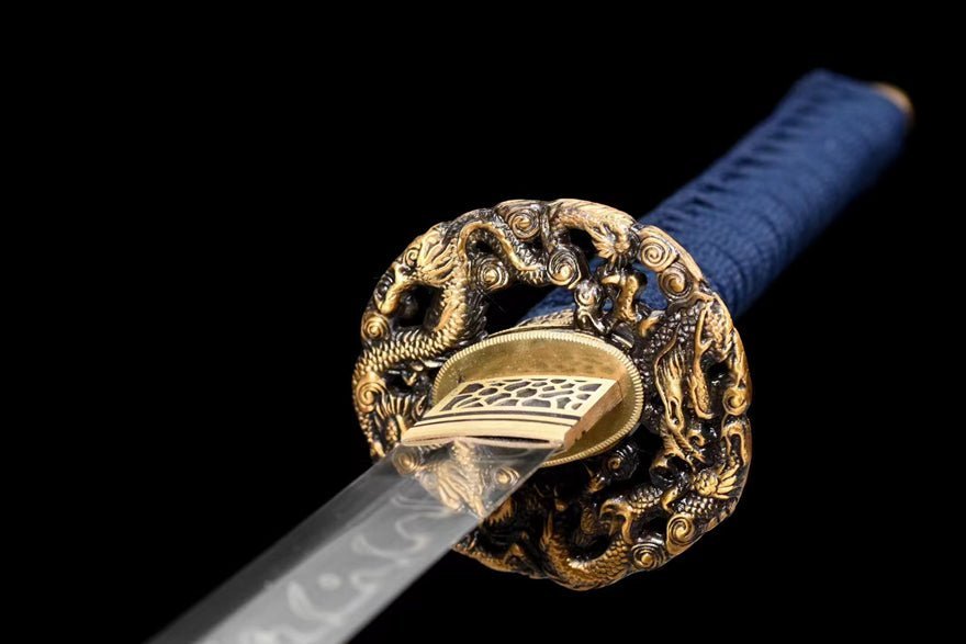 Katana Cloud Dragon T10 Clay Tempered Blue Saya 藍龍雲 | KatanaSwordArt Katana For Sale 2025