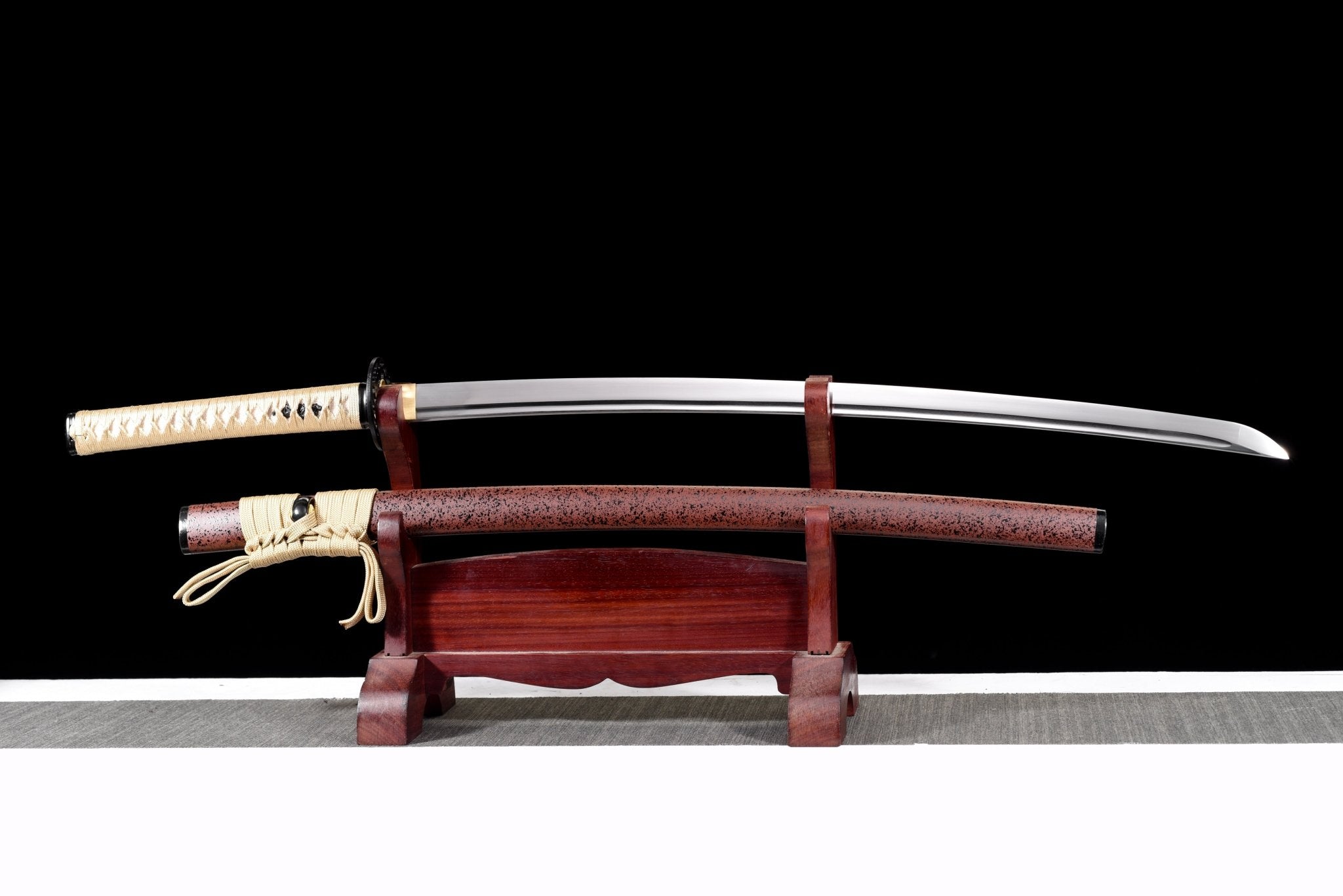 Australia Katana Crimson Clarity Red Speckled Saya Genuine Rayskin