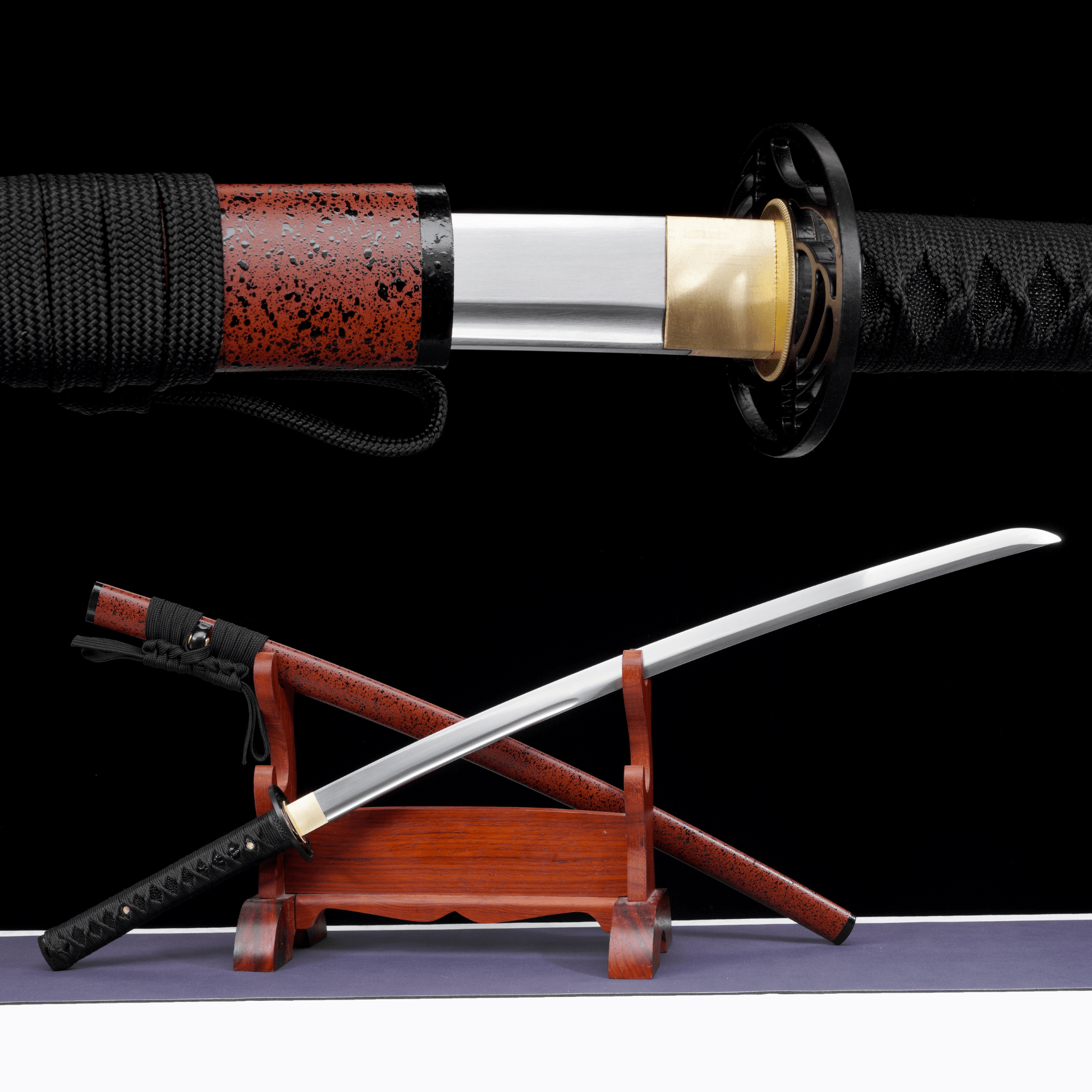 Katana Crimsonfall Unokubi Zukuri Red Speckled Saya Genuine Rayskin 赤落 | KatanaSwordArt Katana For Sale 2025