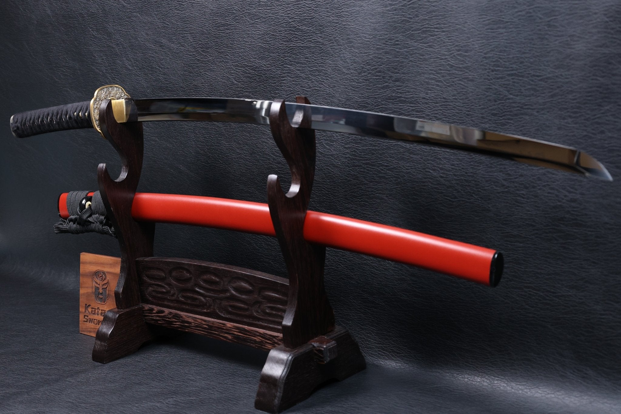 Katana Dōsetsu 9260 Spring Steel Premium Mirror Polish with Red Saya | KSA Jiang | KSA Katana For Sale 2026