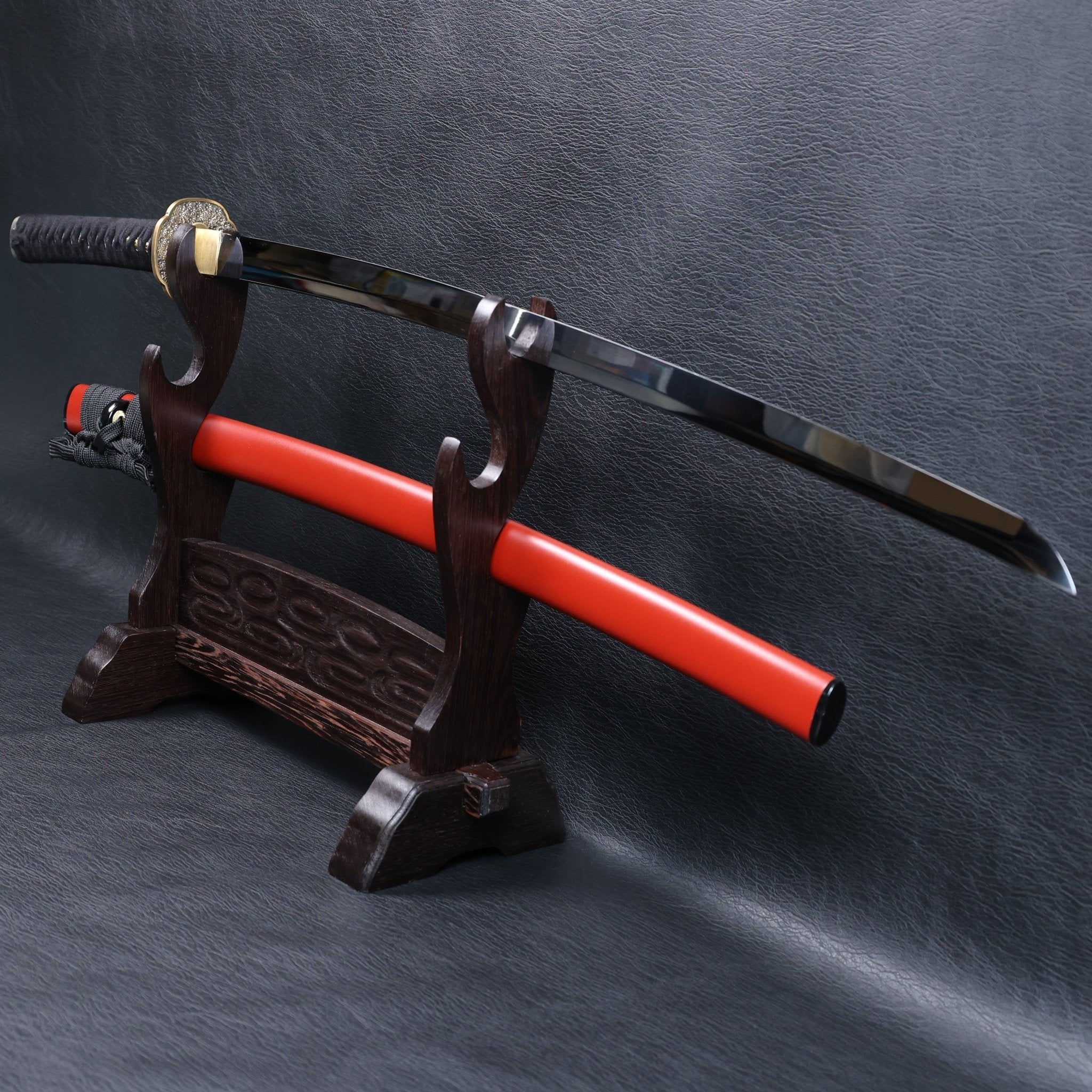 Katana Dōsetsu 9260 Spring Steel Premium Mirror Polish with Red Saya | KSA Jiang | KSA Katana For Sale 2026