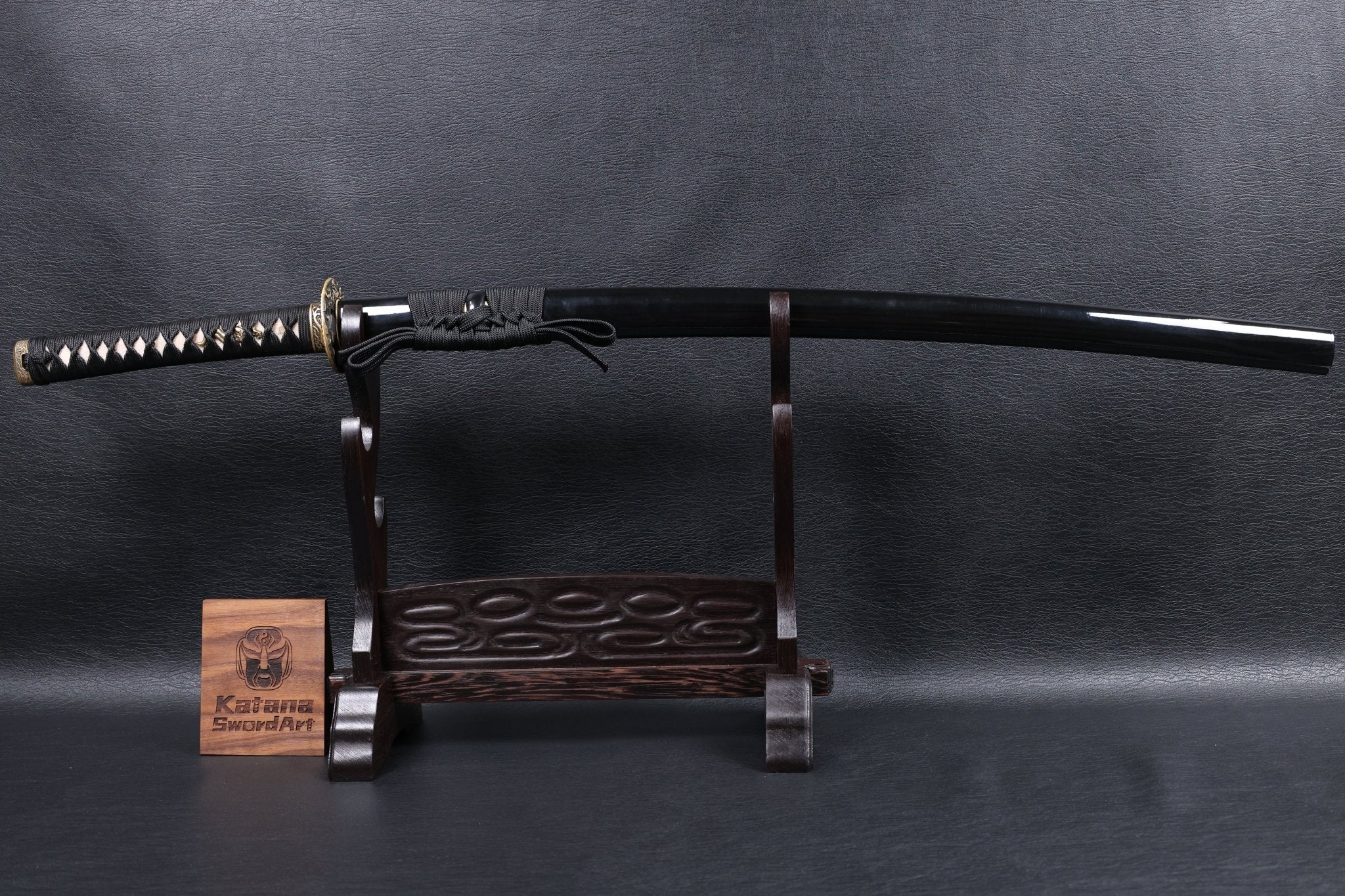 Katana Dragon Ascent Spring Steel Black Saya Genuine Rayskin | KSA Katana Katana For Sale 2026