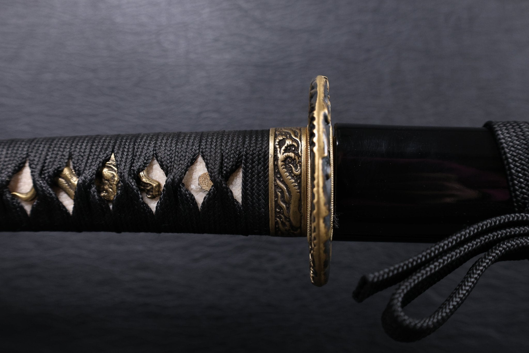 Katana Dragon Ascent Spring Steel Black Saya Genuine Rayskin | KSA Katana Katana For Sale 2026