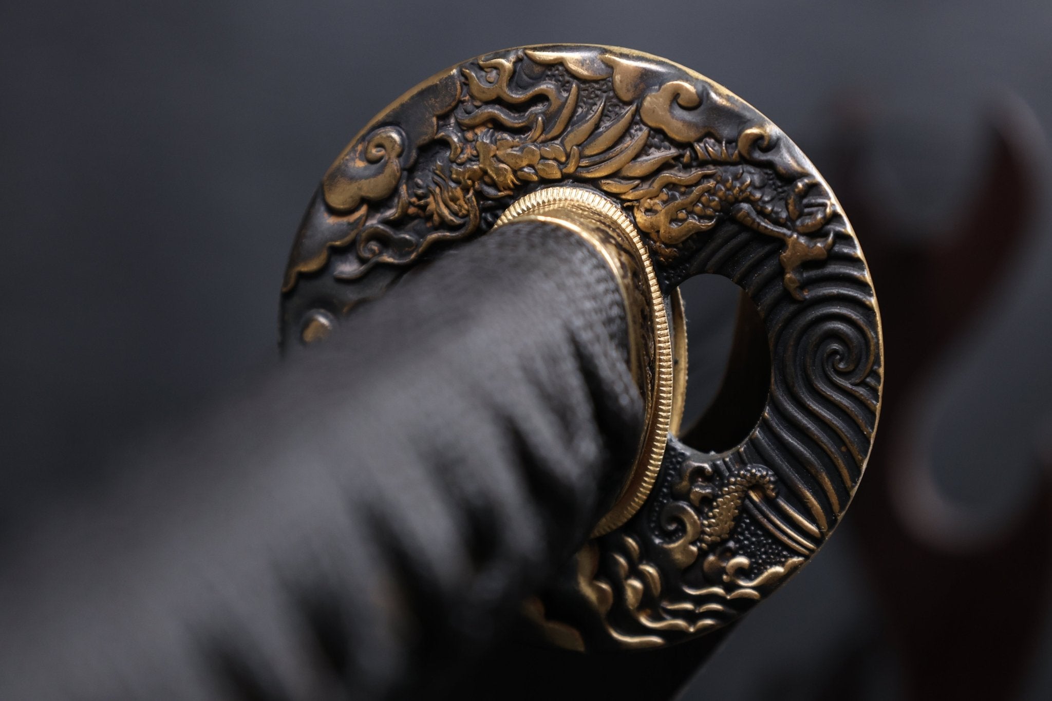 Katana Dragon Ascent Spring Steel Black Saya Genuine Rayskin | KSA Katana Katana For Sale 2026