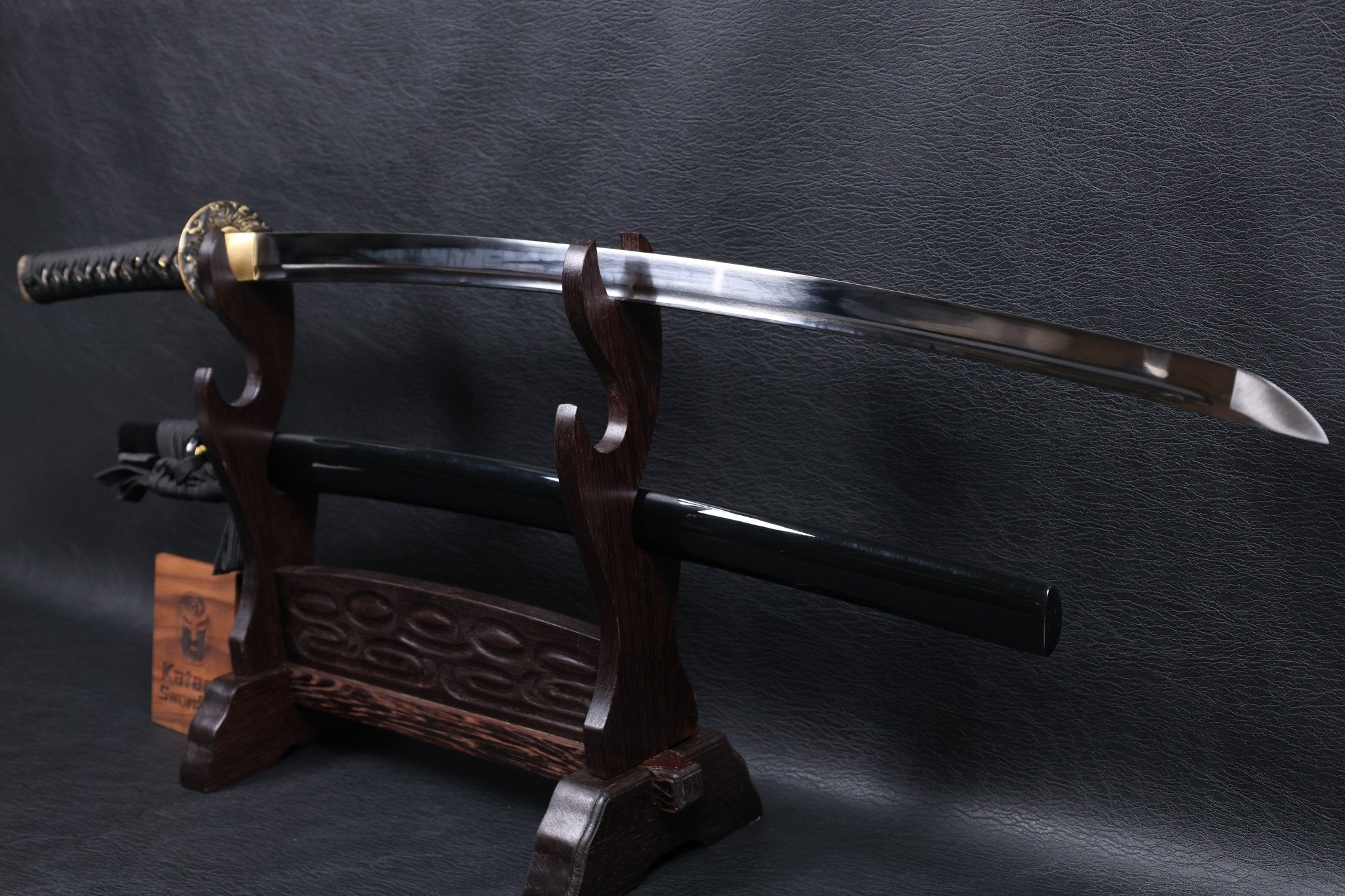 Katana Dragon Ascent Spring Steel Black Saya Genuine Rayskin | KSA Katana Katana For Sale 2026