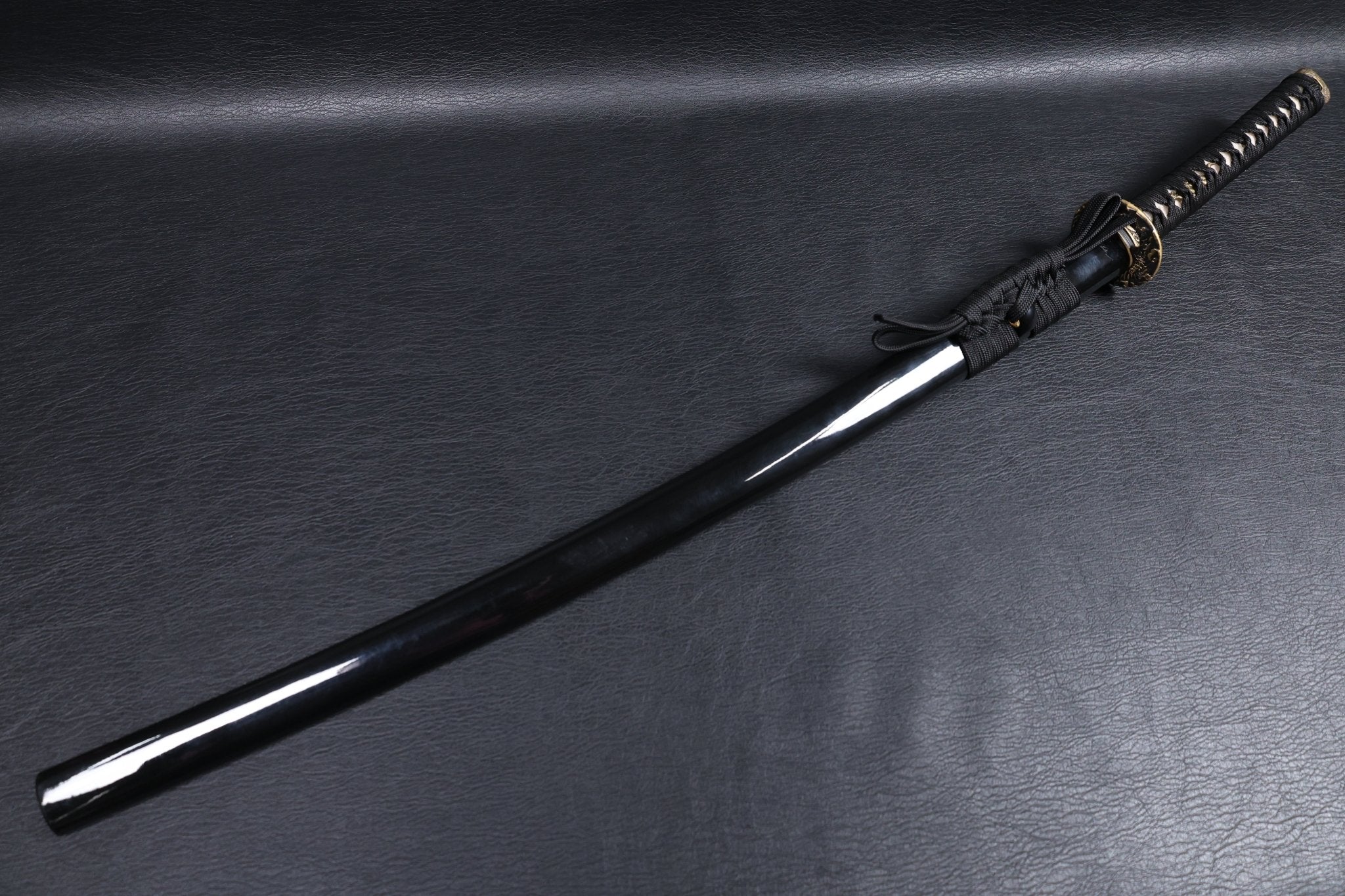 Katana Dragon Ascent Spring Steel Black Saya Genuine Rayskin | KSA Katana Katana For Sale 2026