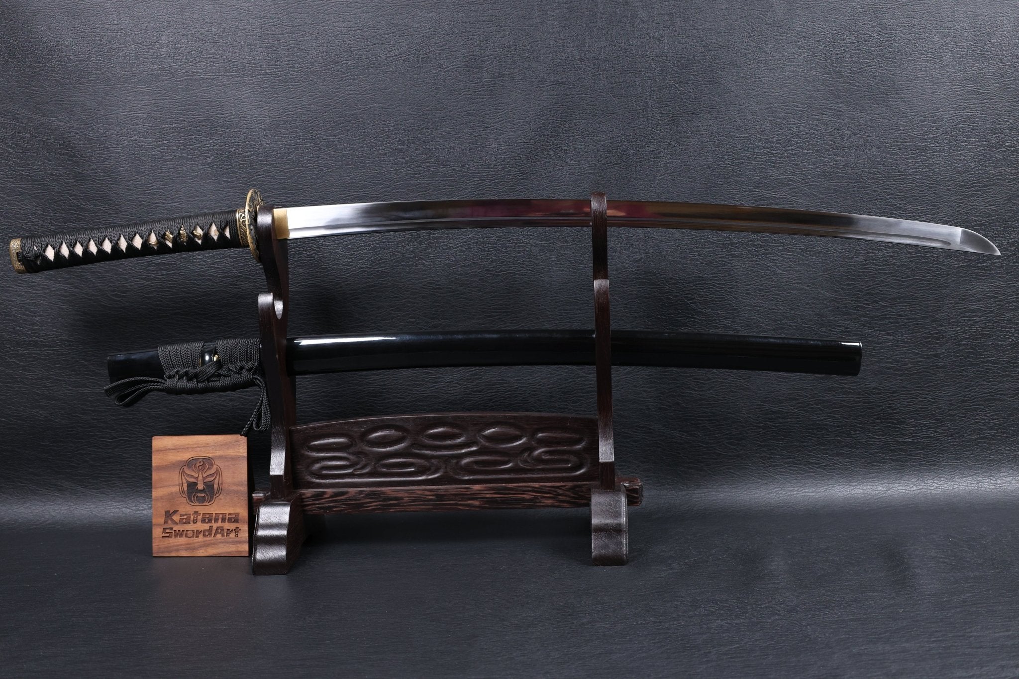 Katana Dragon Ascent Spring Steel Black Saya Genuine Rayskin | KSA Katana Katana For Sale 2026