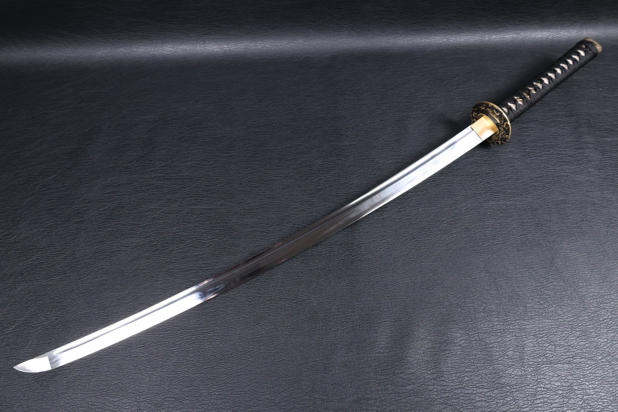 Katana Dragon Ascent Spring Steel Black Saya Genuine Rayskin | KSA Katana Katana For Sale 2026