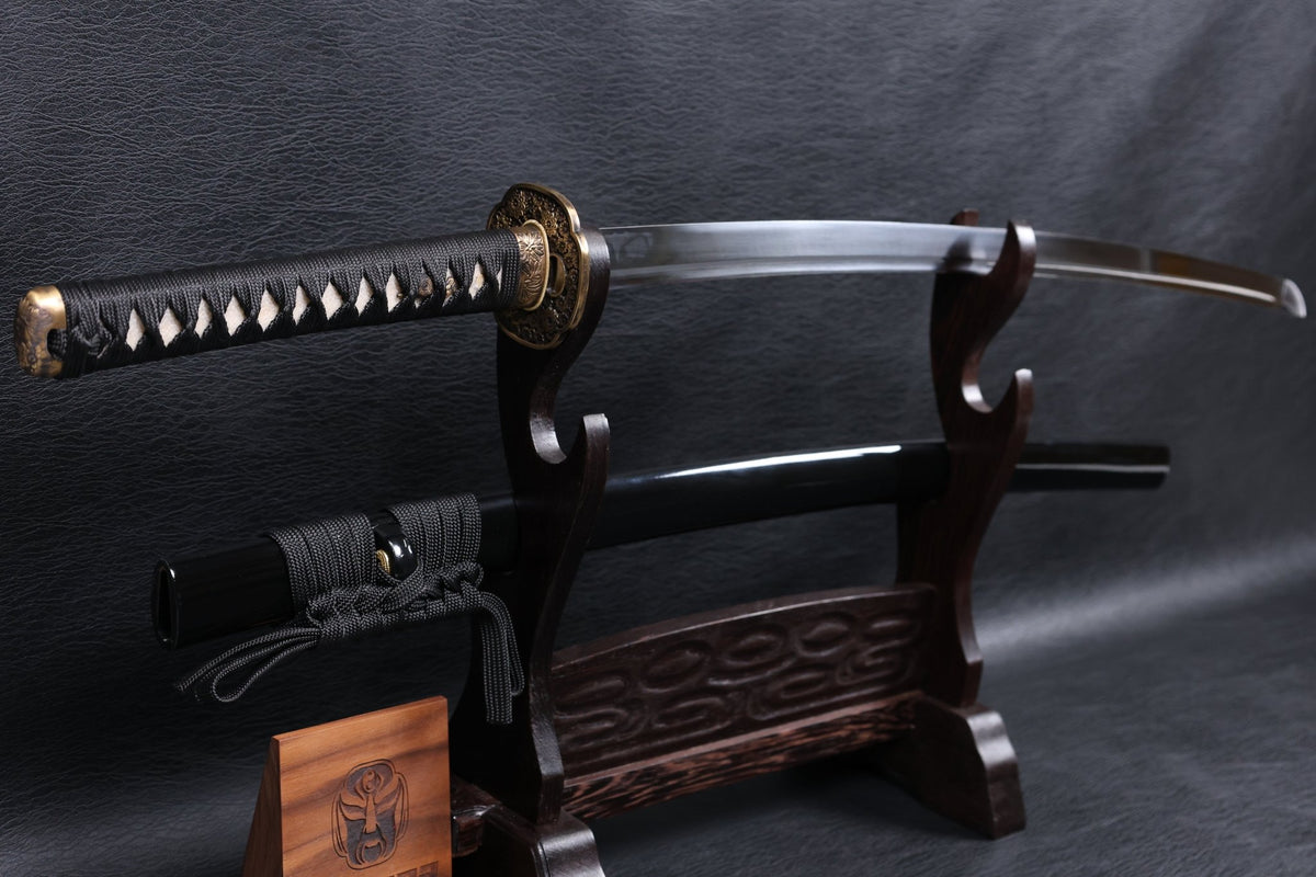 Katana Floral Eclipse Spring Steel Black Saya Genuine Rayskin | KSA Katana Katana For Sale 2026