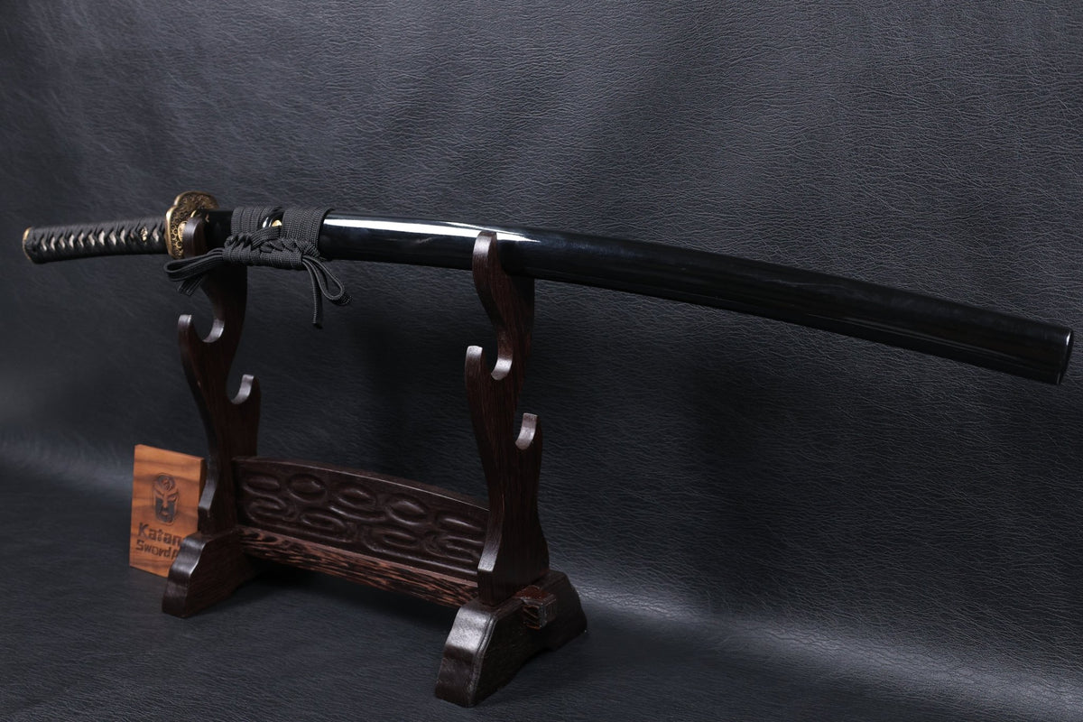 Katana Floral Eclipse Spring Steel Black Saya Genuine Rayskin | KSA Katana Katana For Sale 2026