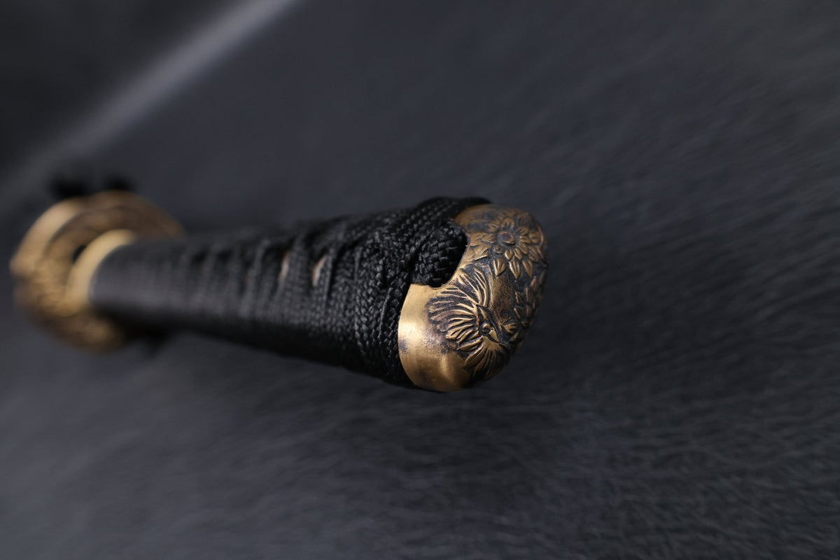 Katana Floral Eclipse Spring Steel Black Saya Genuine Rayskin | KSA Katana Katana For Sale 2026