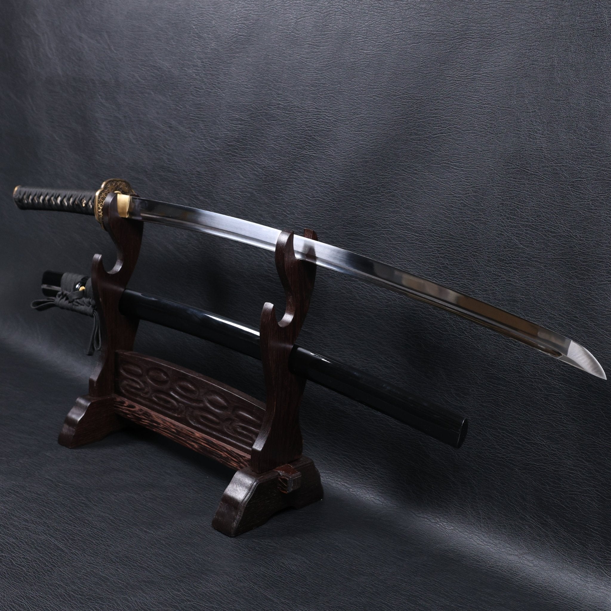 Katana Floral Eclipse Spring Steel Black Saya Genuine Rayskin | KSA Katana Katana For Sale 2026