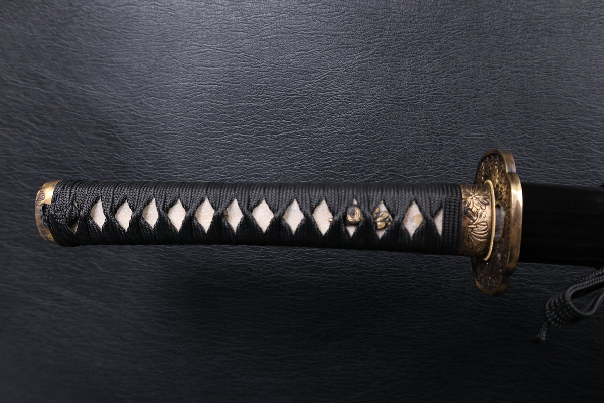Katana Floral Eclipse Spring Steel Black Saya Genuine Rayskin | KSA Katana Katana For Sale 2026