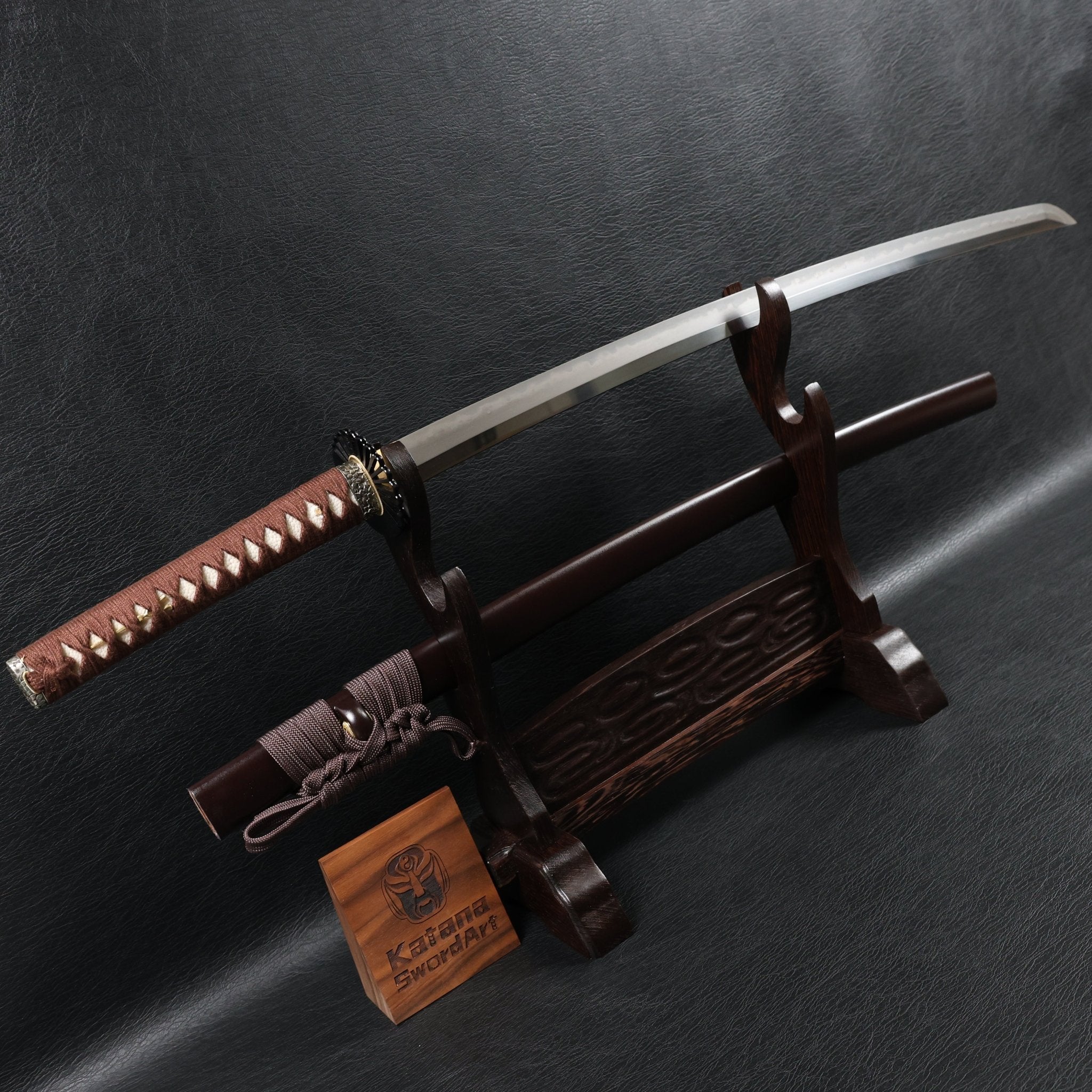 Katana Huo Series AutumnDrift T10 Clay Tempered Blade with Brown Ishime Saya | KatanaSwordArt Katana For Sale 2025