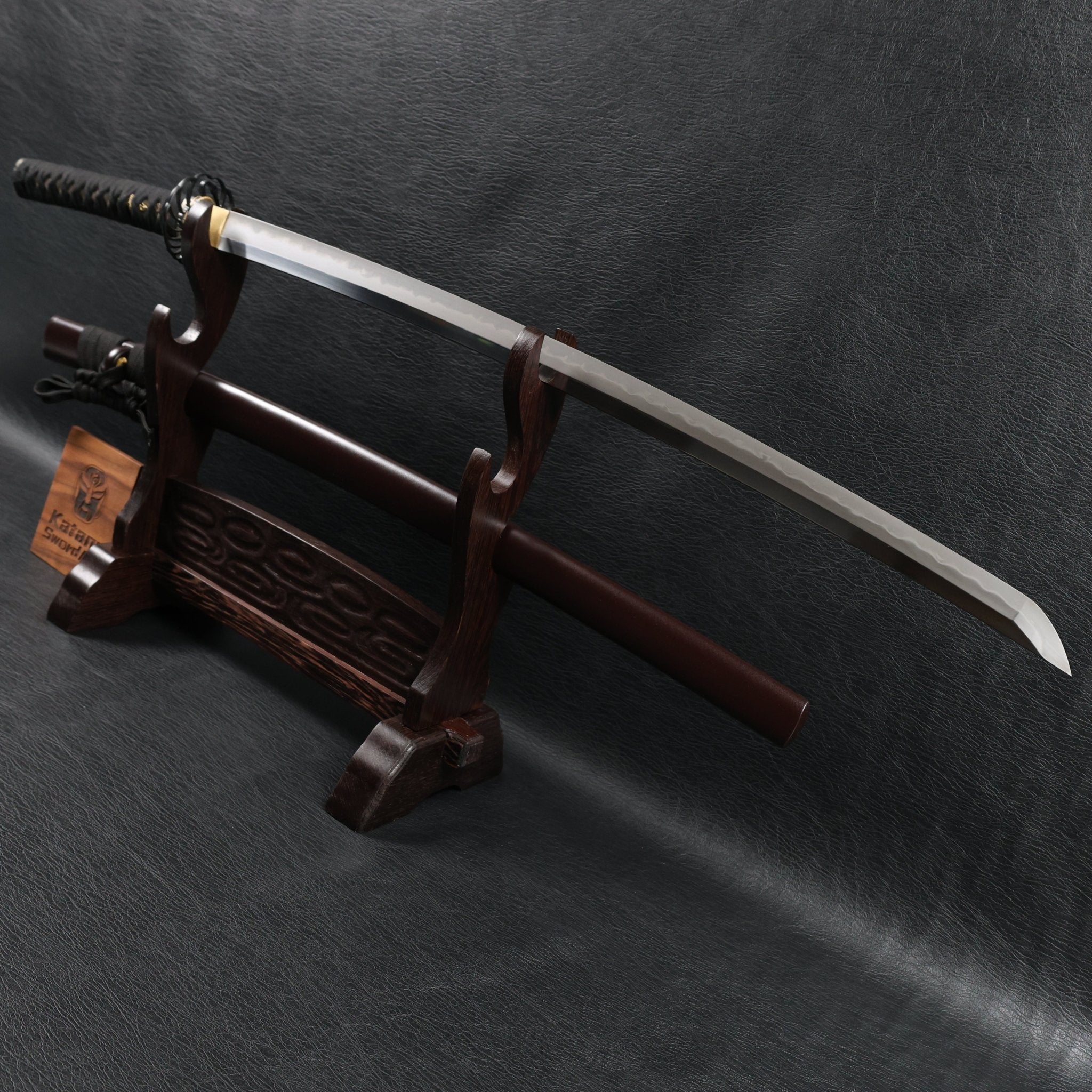 Katana Huo Series CraneFlow T10 Clay Tempered Blade with Brown Ishime Saya | KatanaSwordArt Katana For Sale 2025