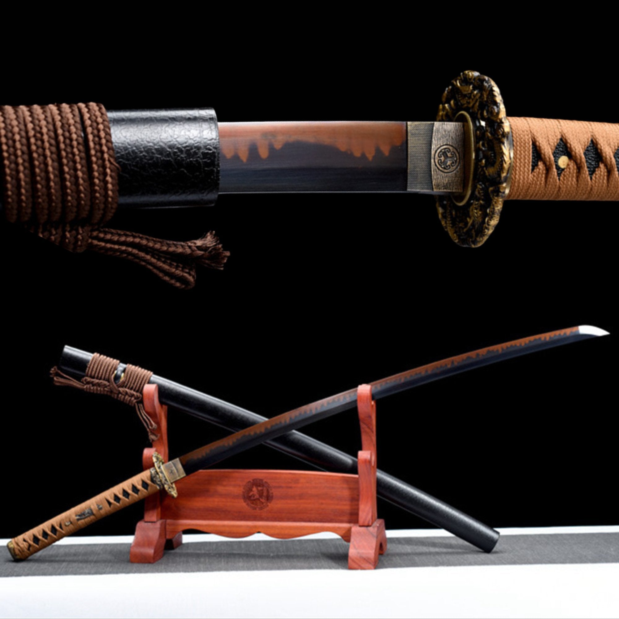 Katana Longyin T10 Clay Tempered Black Blade 龍吟 | KatanaSwordArt Katana For Sale 2025