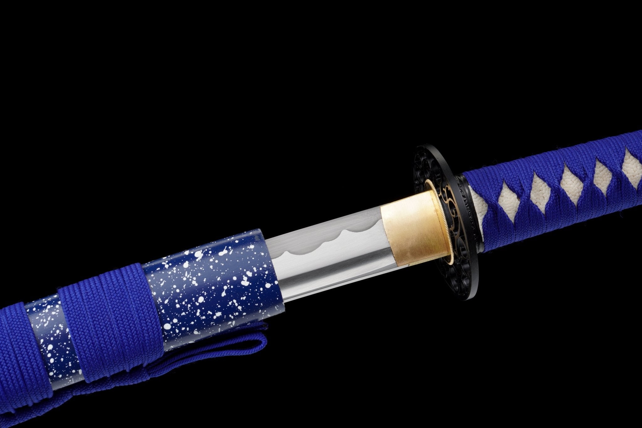 Katana Night Sky Blue Lacquer Saya Genuine Rayskin 星瀚 | KatanaSwordArt Katana For Sale 2025
