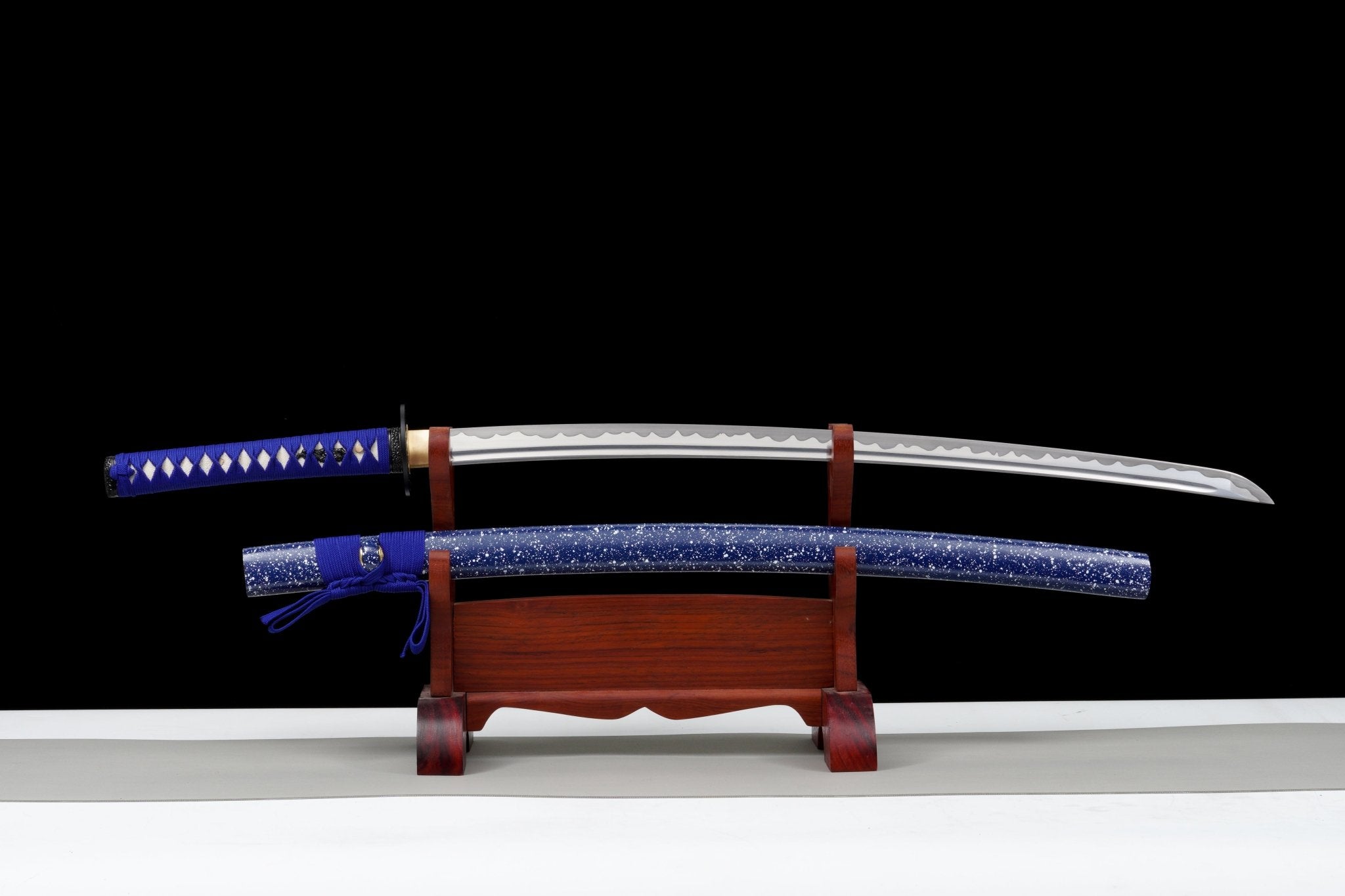 Katana Night Sky Blue Lacquer Saya Genuine Rayskin 星瀚 | KatanaSwordArt Katana For Sale 2025
