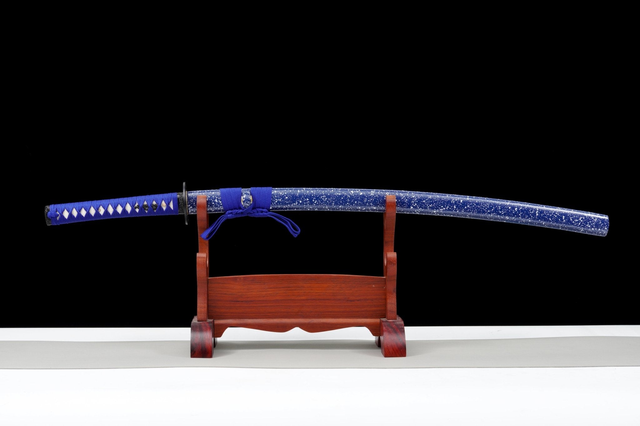 Katana Night Sky Blue Lacquer Saya Genuine Rayskin 星瀚 | KatanaSwordArt Katana For Sale 2025