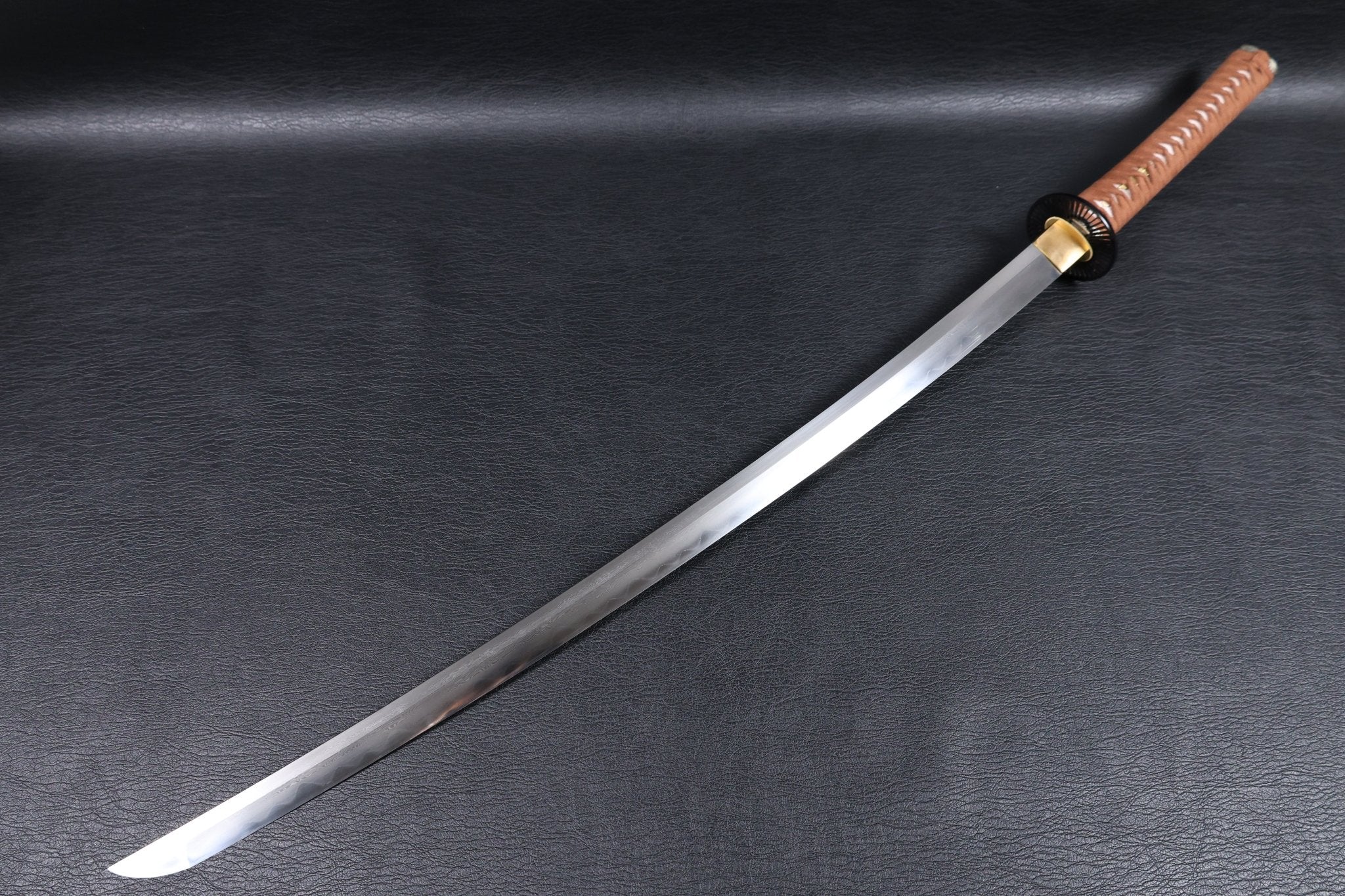 Katana Nobunaga Folded Steel Clay Tempered Blade with Notare Wave Hamon | KSA Hua | KSA Katana For Sale 2026