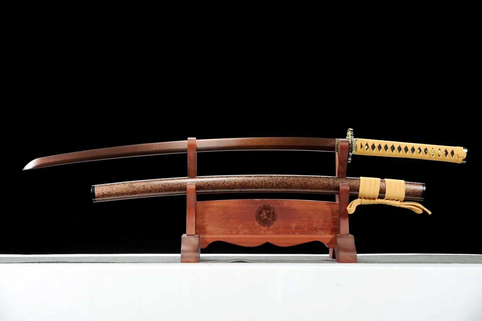 Katana QianQiu Damascus Folded Steel Red Blade 千秋 | KatanaSwordArt Katana For Sale 2025