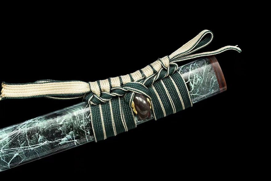 Katana Qingkui Damascus Folded Green Saya 青葵 | KatanaSwordArt Katana For Sale 2025