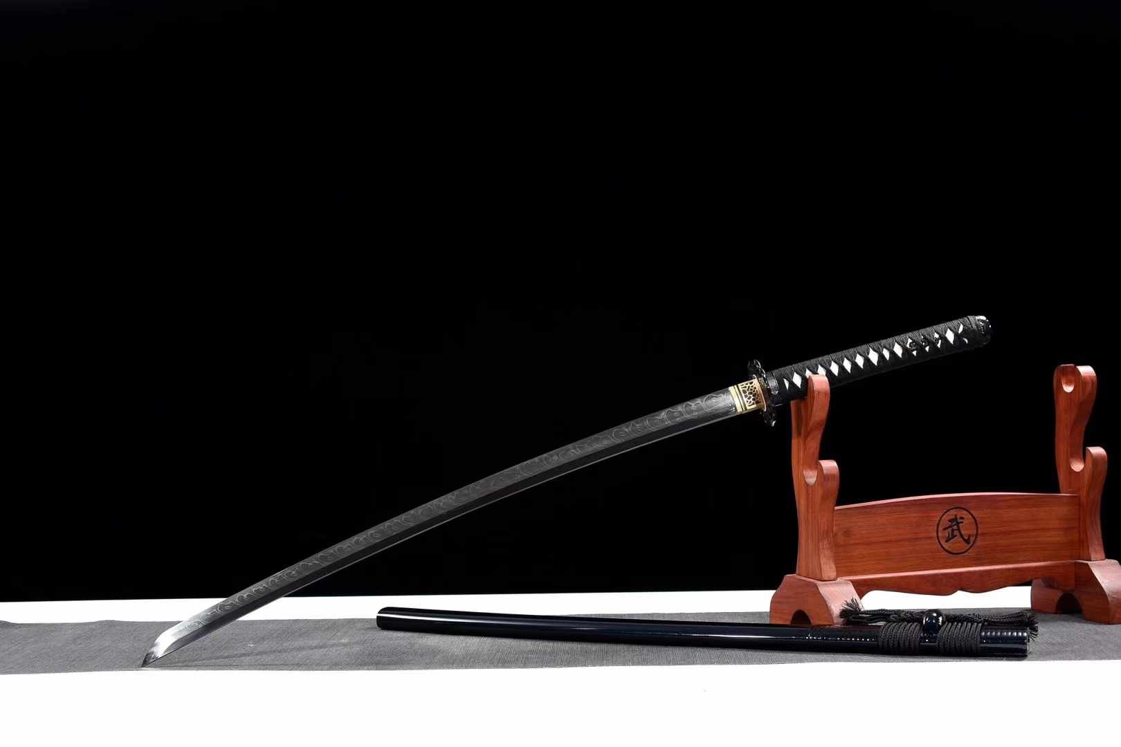 Katana Quanshou T10 Clay Tempered Black Saya 泉守 | KatanaSwordArt Katana For Sale 2025