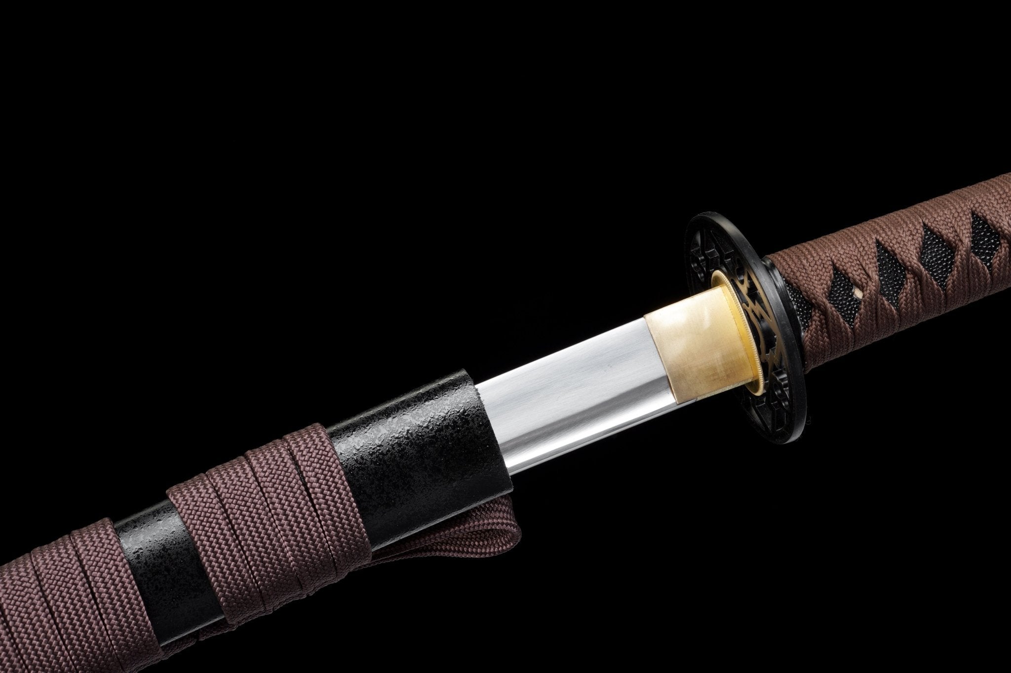 Katana Ravenfall Kogarasu Maru Black Ishime Lacquer Saya Genuine Rayskin 烏落 | KatanaSwordArt Katana For Sale 2025