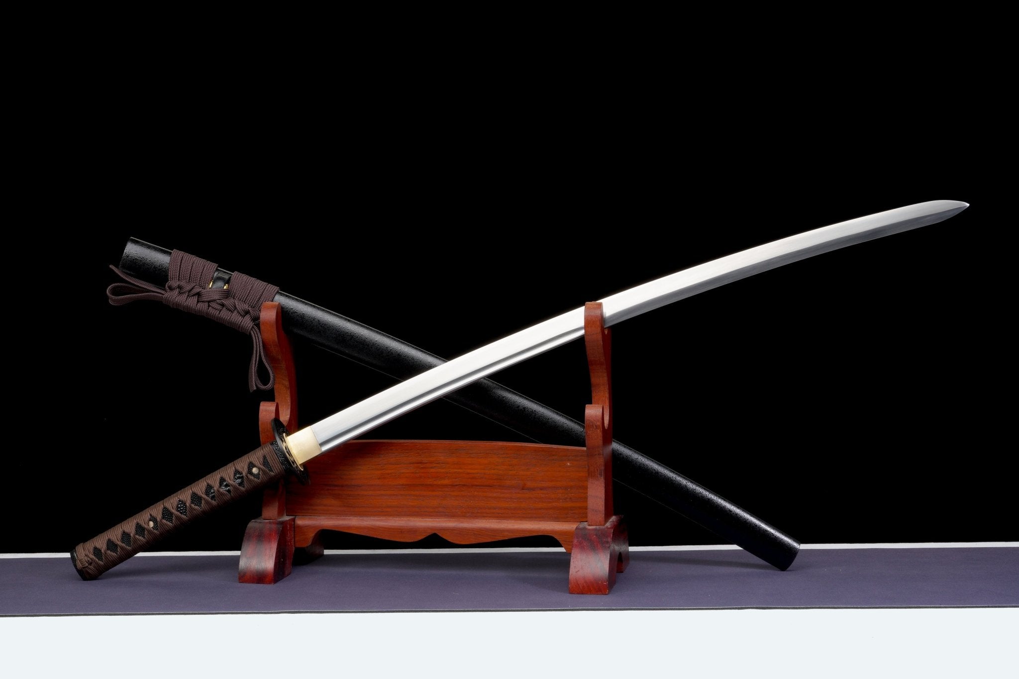 Katana Ravenfall Kogarasu Maru Black Ishime Lacquer Saya Genuine Rayskin 烏落 | KatanaSwordArt Katana For Sale 2025