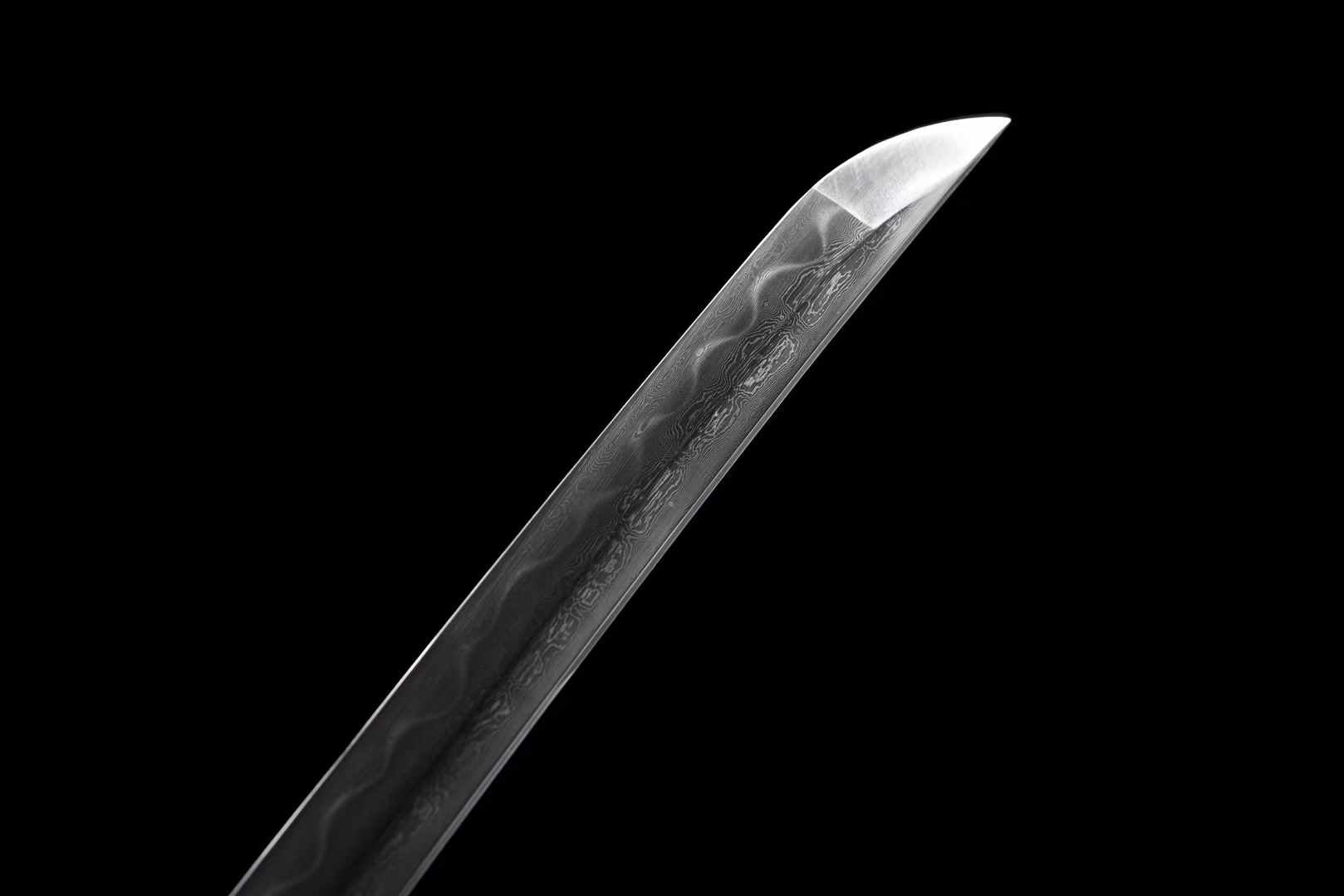 Katana Seiran Damascus Folded Clay Tempered 青岚 | KatanaSwordArt Katana For Sale 2025