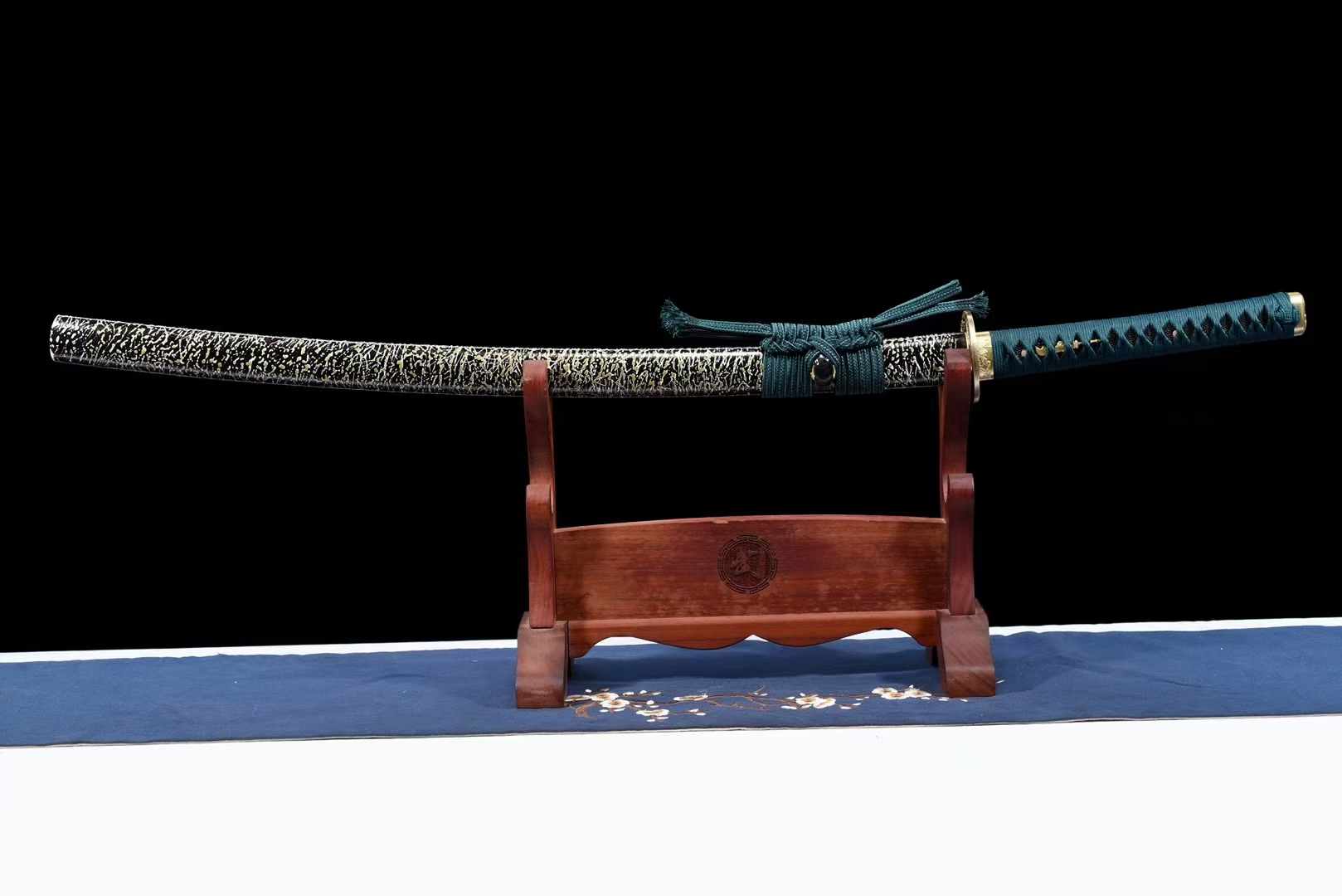 Katana Seiran Damascus Folded Clay Tempered 青岚 | KatanaSwordArt Katana For Sale 2025