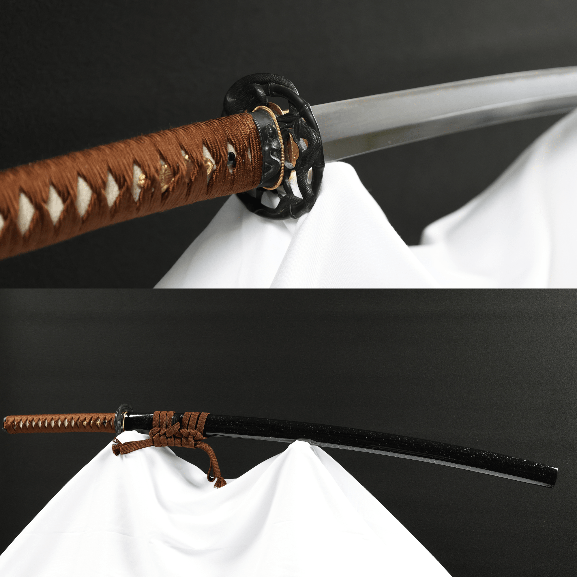 Katana Serpent Wave Folded Steel Blade Janami Koshirae 蛇濤 | TangGu Sword | TangGu Sword Katana For Sale 2026