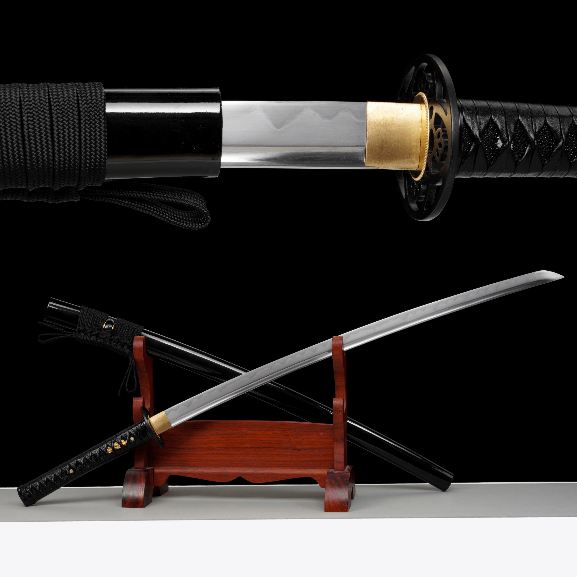 Katana Shadow Veil T10 Clay Tempered Blade with Black Lacquer Saya 影紗 | KatanaSwordArt Katana For Sale 2025