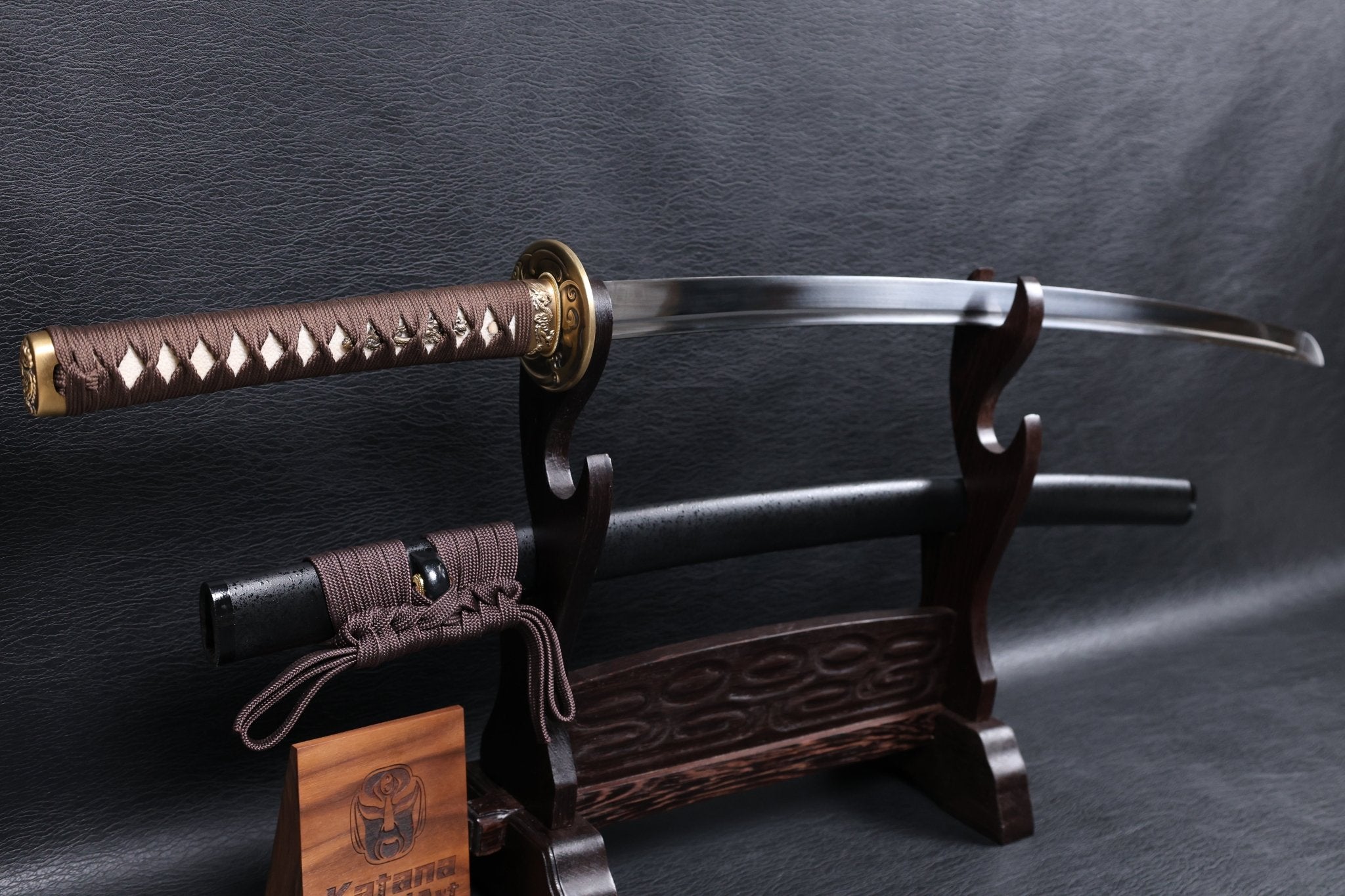 Katana Storm Tiger Spring Steel Black Saya Genuine Rayskin | KSA Katana Katana For Sale 2026