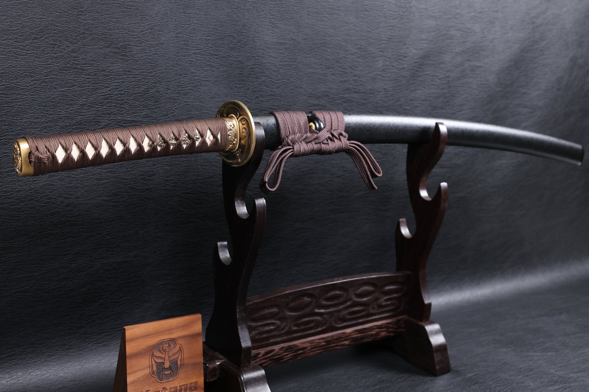 Katana Storm Tiger Spring Steel Black Saya Genuine Rayskin | KSA Katana Katana For Sale 2026