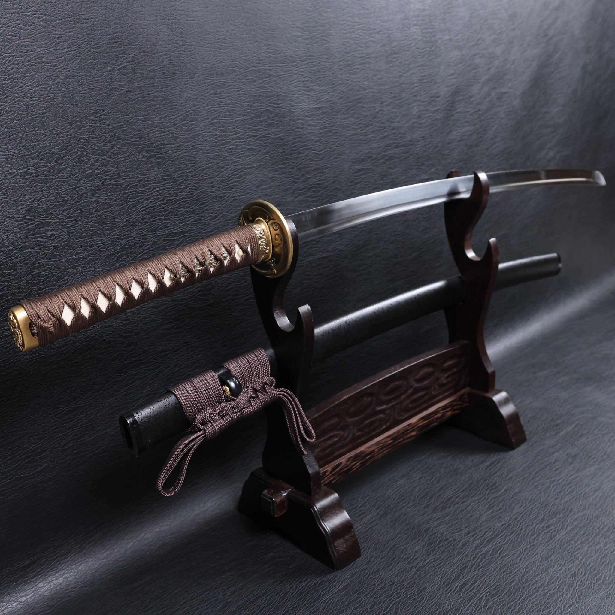 Katana Storm Tiger Spring Steel Black Saya Genuine Rayskin | KSA Katana Katana For Sale 2026