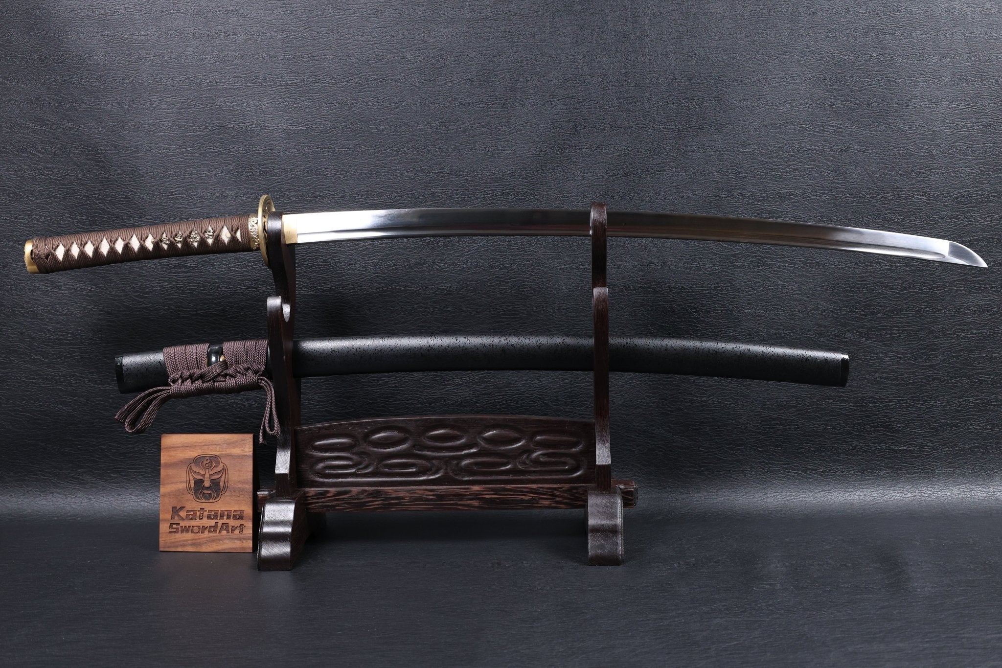 Katana Storm Tiger Spring Steel Black Saya Genuine Rayskin | KSA Katana Katana For Sale 2026