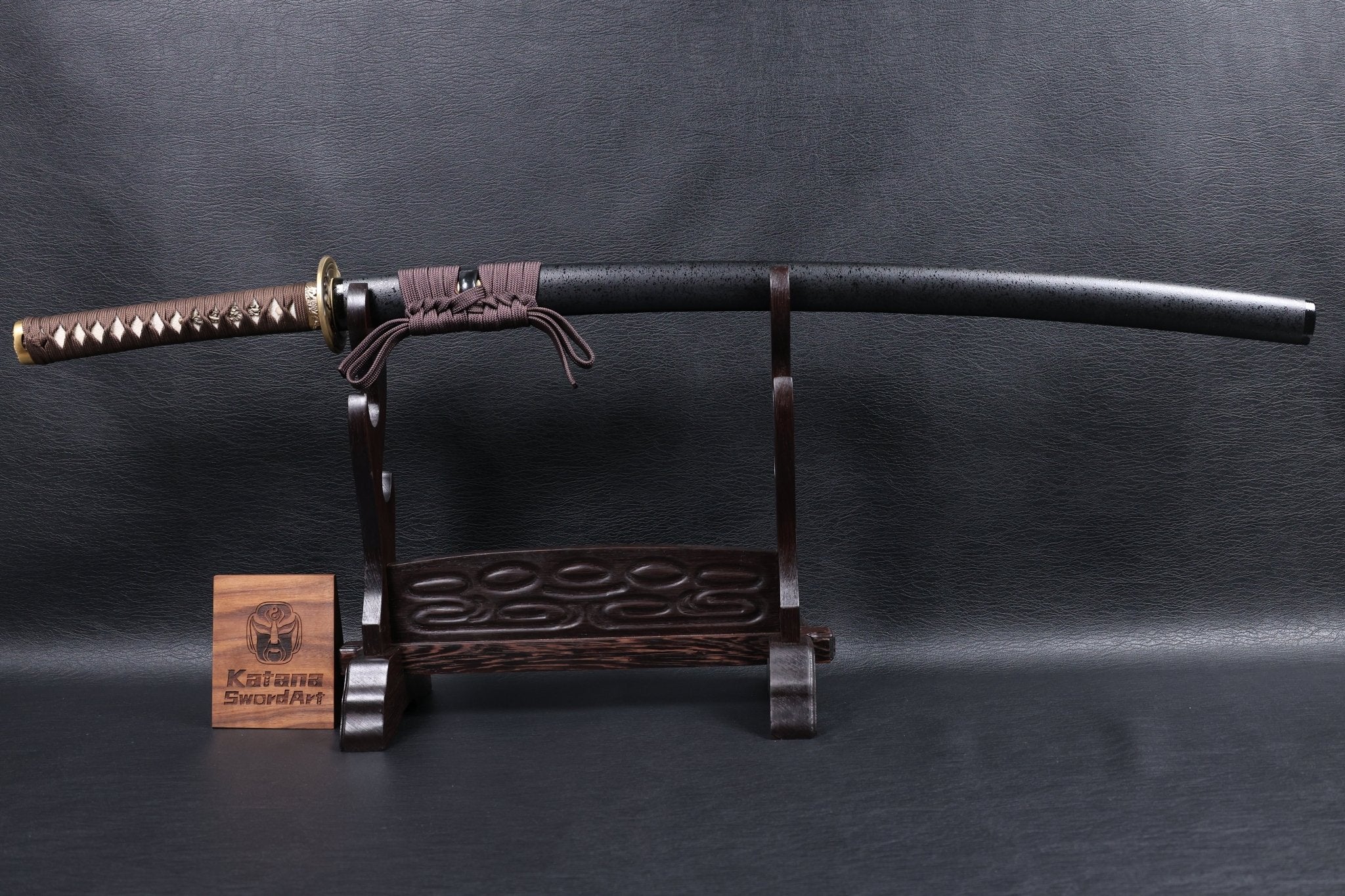 Katana Storm Tiger Spring Steel Black Saya Genuine Rayskin | KSA Katana Katana For Sale 2026