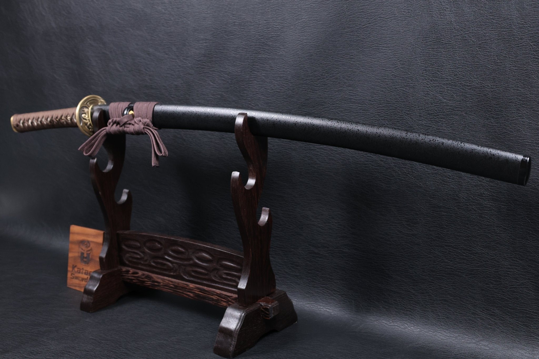 Katana Storm Tiger Spring Steel Black Saya Genuine Rayskin | KSA Katana Katana For Sale 2026