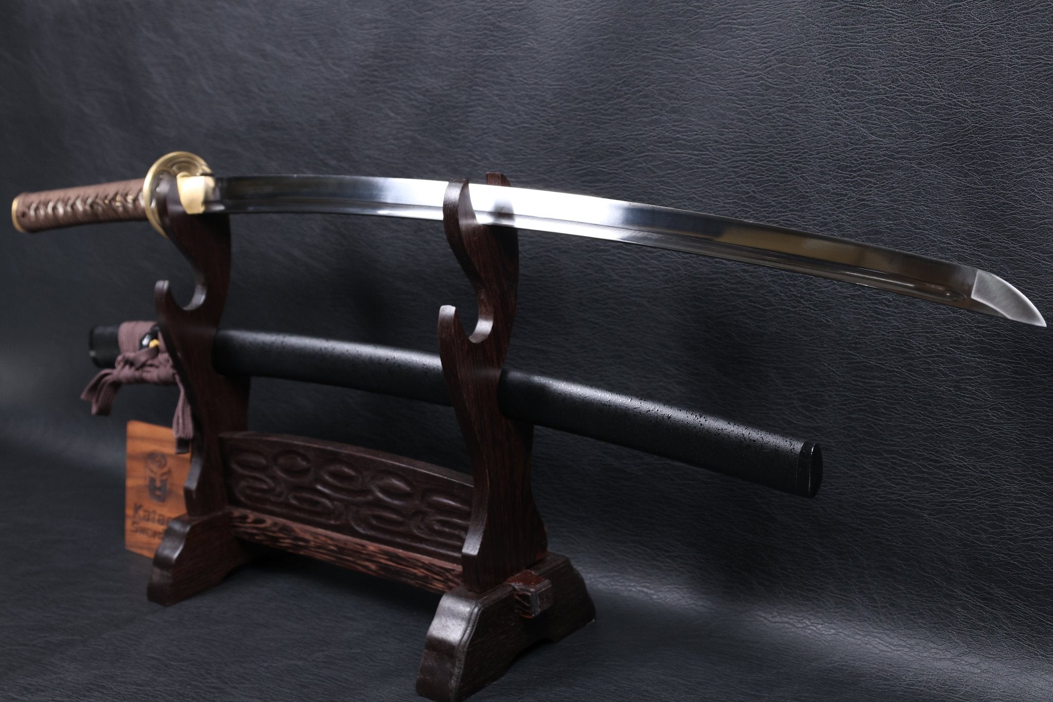Katana Storm Tiger Spring Steel Black Saya Genuine Rayskin | KSA Katana Katana For Sale 2026