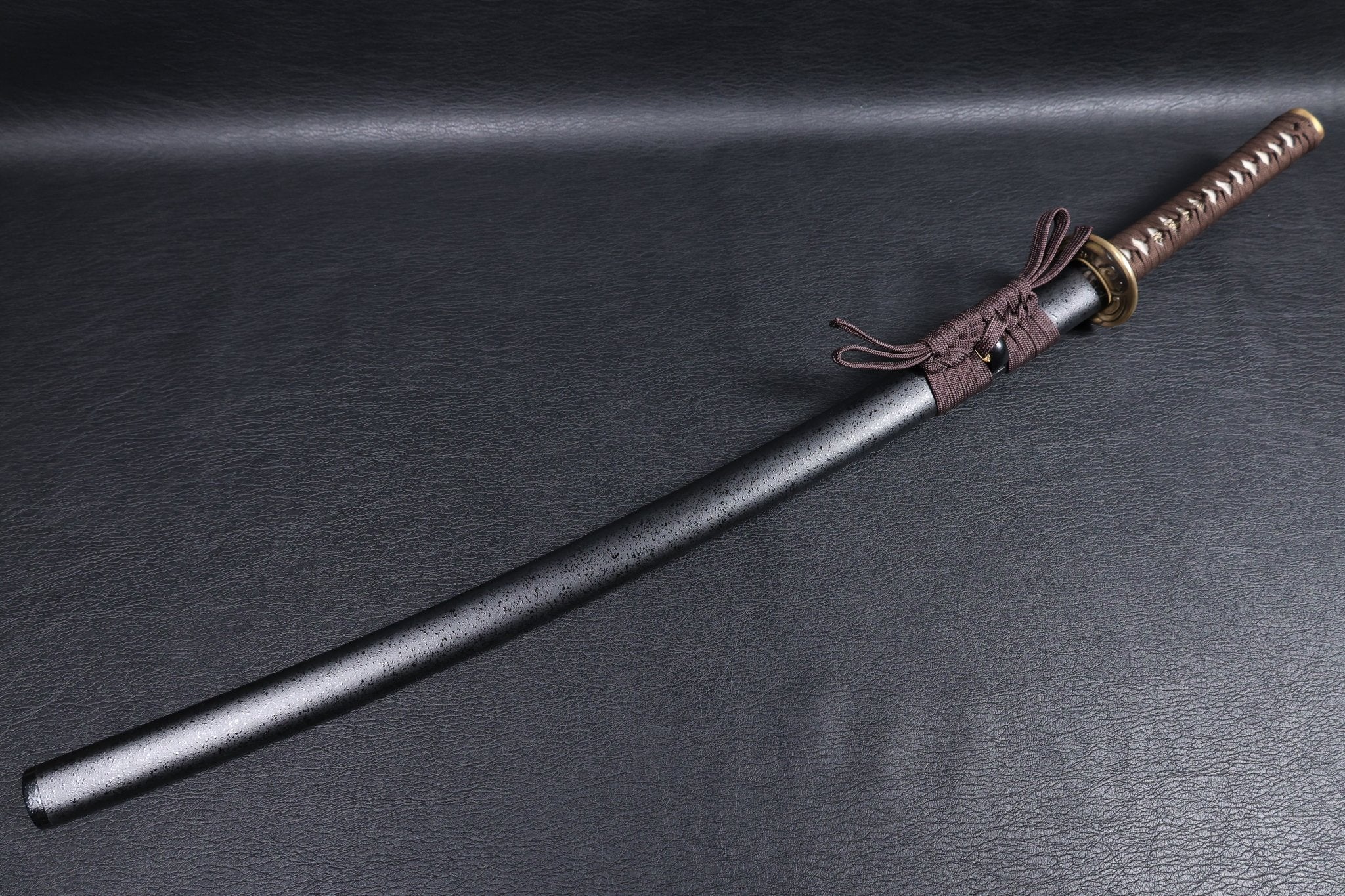 Katana Storm Tiger Spring Steel Black Saya Genuine Rayskin | KSA Katana Katana For Sale 2026