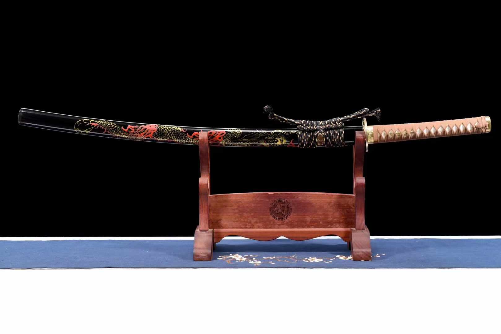 Katana Tenglong Manganese Steel Engraved Motifs Mirror Finish 騰龍 | KatanaSwordArt Katana For Sale 2025