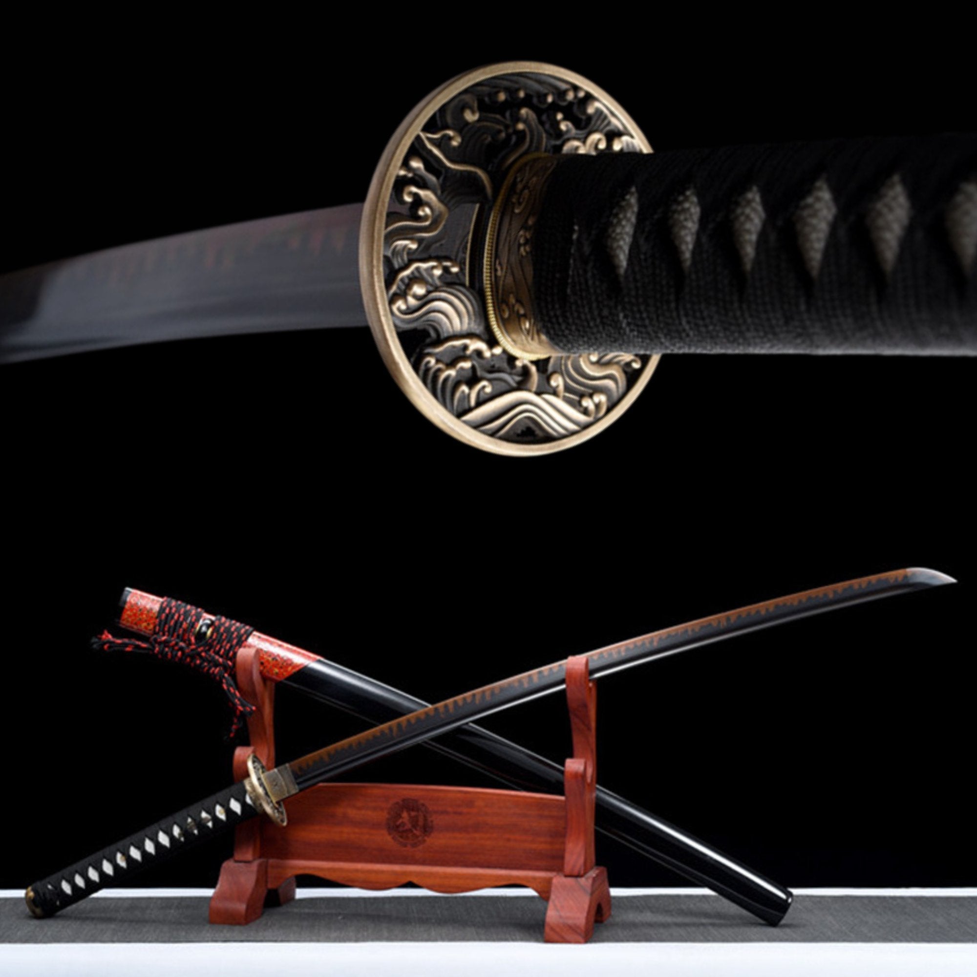 Katana The Sea T10 Clay Tempered Black Blade 滄海 | KatanaSwordArt Katana For Sale 2025