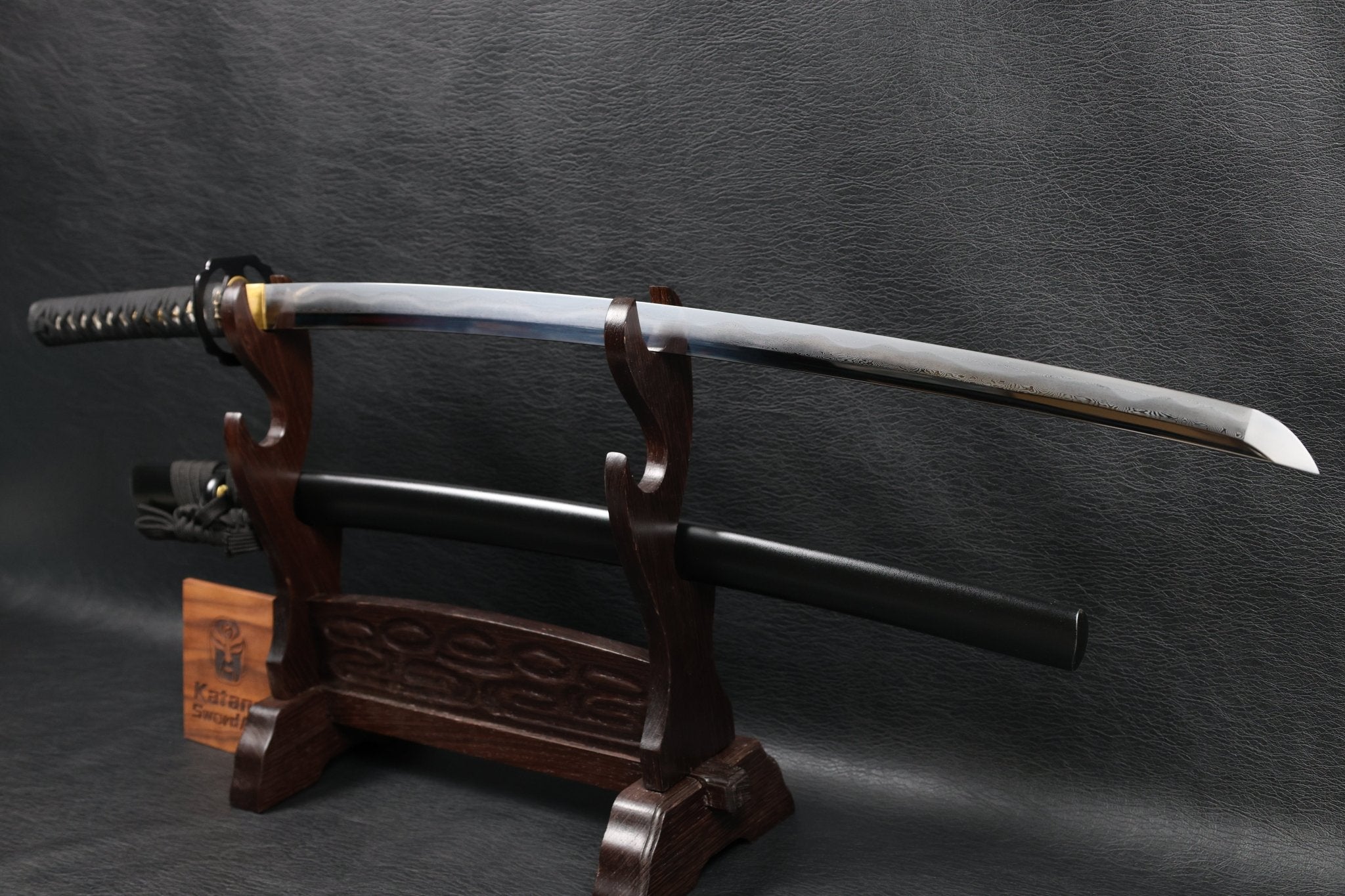 Katana Vajra Eclipse Folded Steel Clay Tempered Blade with Sanbonsugi Hamon | KSA Hua | KatanaSwordArt Katana For Sale 2026