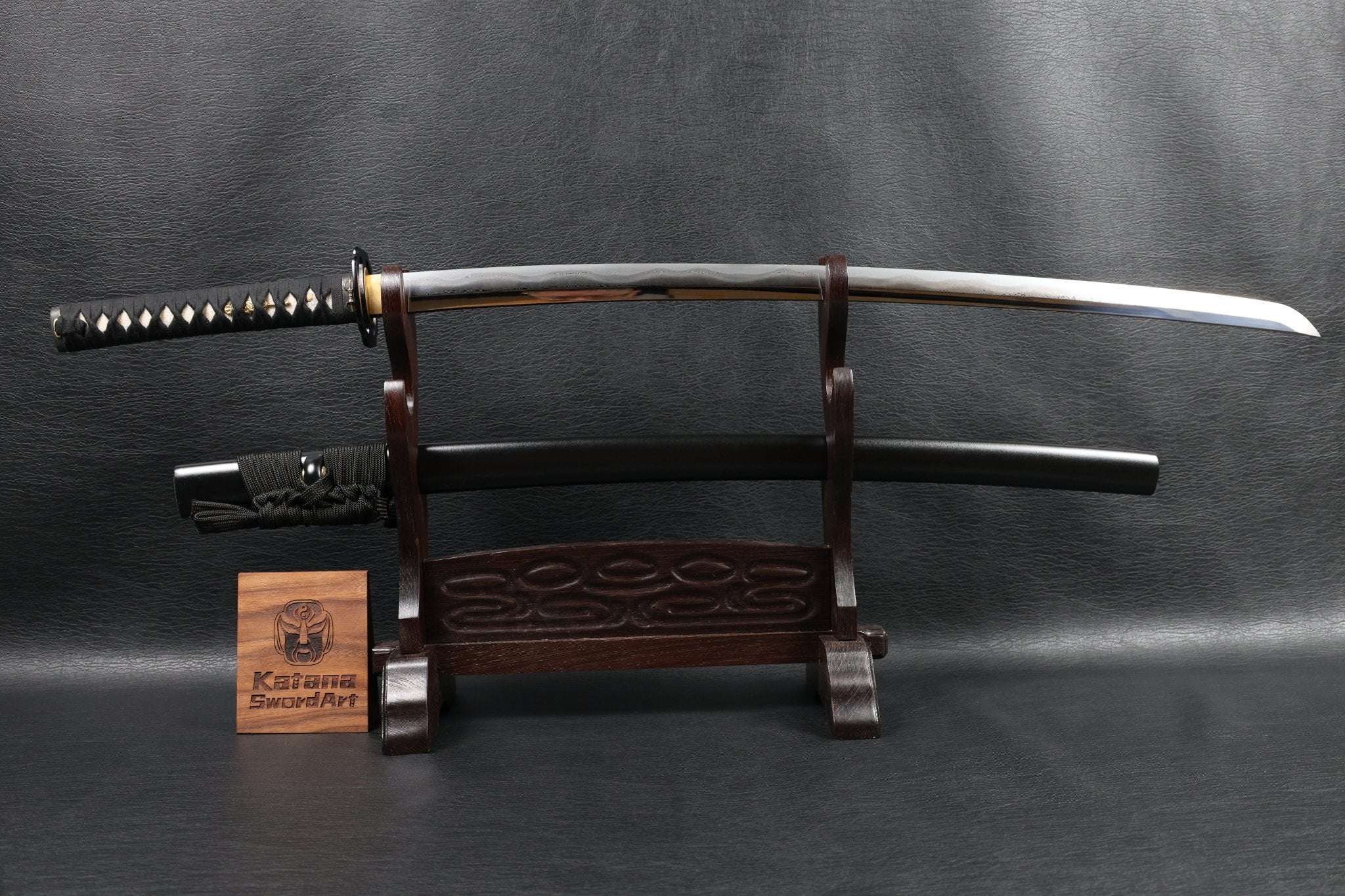 Katana Vajra Eclipse Folded Steel Clay Tempered Blade with Sanbonsugi Hamon | KSA Hua | KatanaSwordArt Katana For Sale 2026