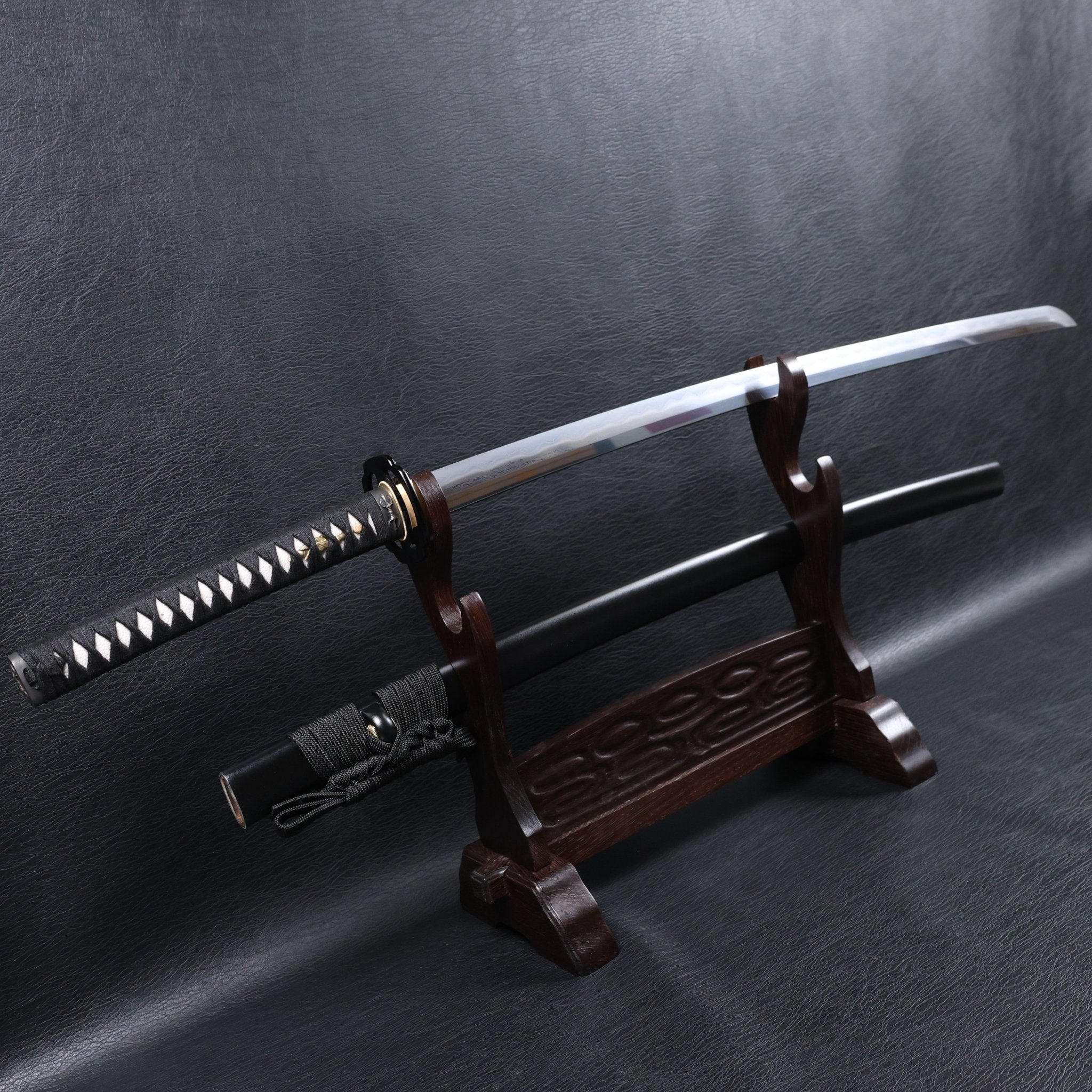 Katana Vajra Eclipse Folded Steel Clay Tempered Blade with Sanbonsugi Hamon | KSA Hua | KatanaSwordArt Katana For Sale 2026