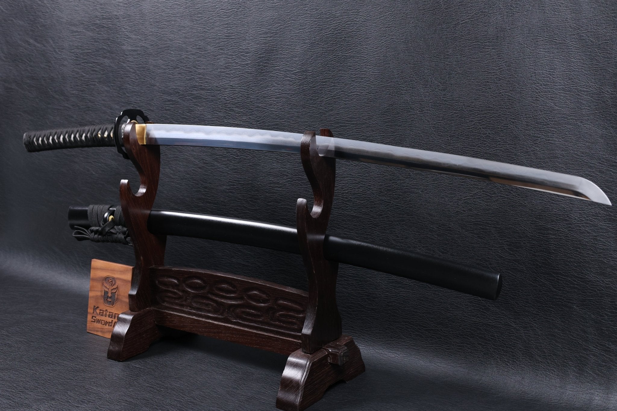 Katana Vajra Eclipse Folded Steel Clay Tempered Blade with Sanbonsugi Hamon | KSA Hua | KatanaSwordArt Katana For Sale 2026